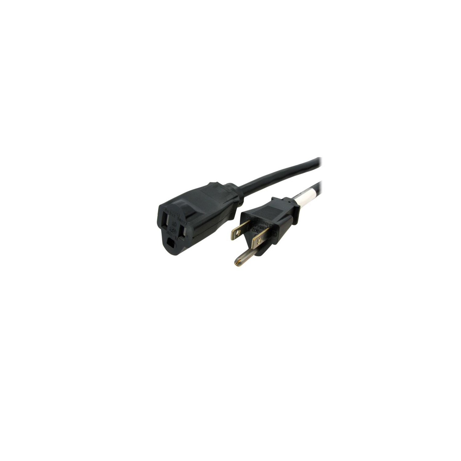 StarTech 25 ft Power Cord Extension - NEMA 5-15R to NEMA 5-15P