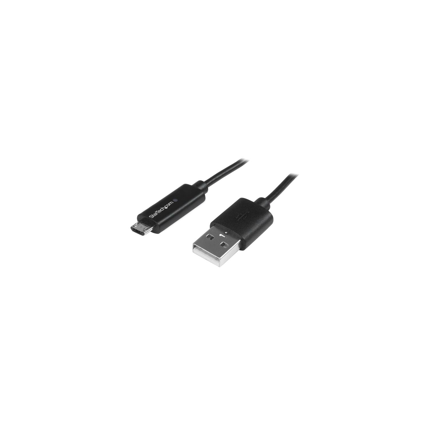 StarTech 1m / 3 ft Micro-USB Cable with LED Charging Light - M/M