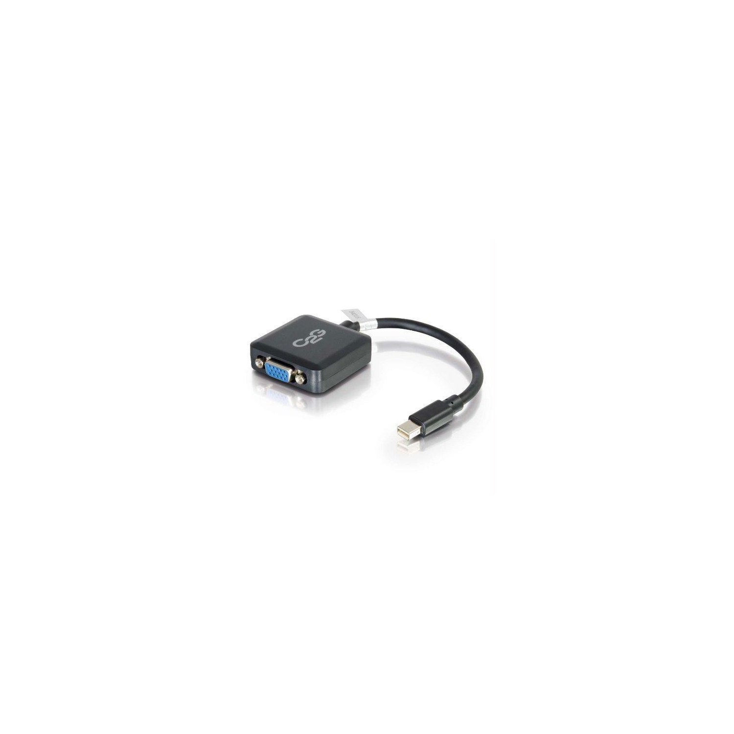 C2G 8in Mini DisplayPort Male to VGA Female Adapter Converter - Black