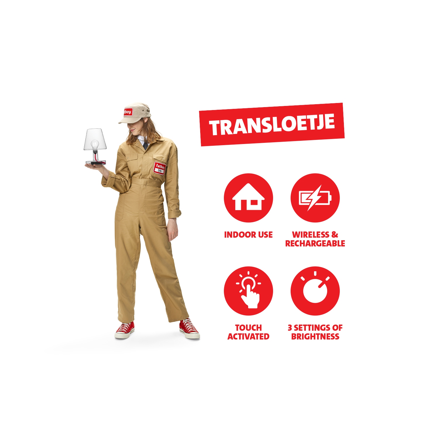 Fatboy Transloetje Portable LED Table Lamp, Transparent