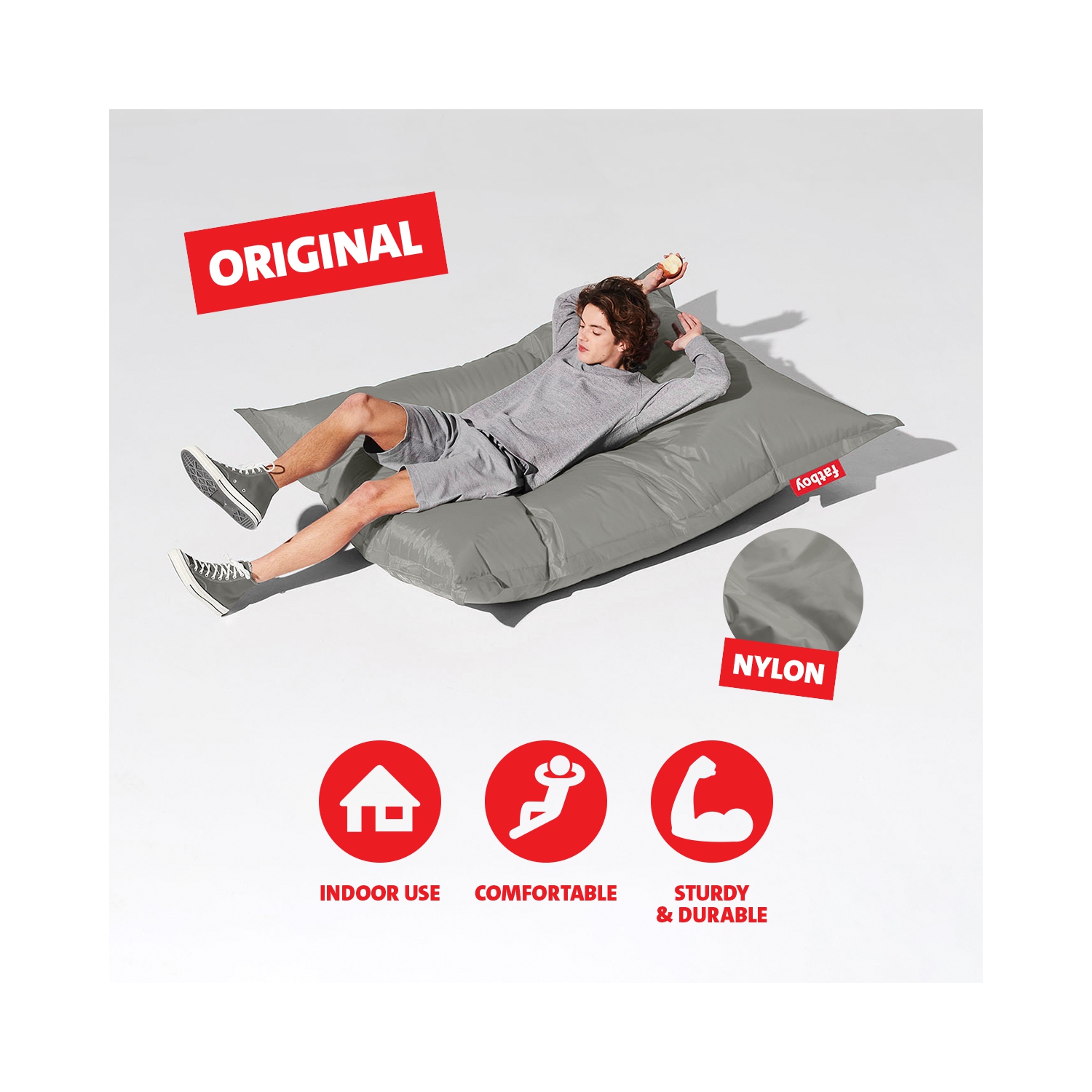 Fatboy Original Bean Bag, Silver Grey