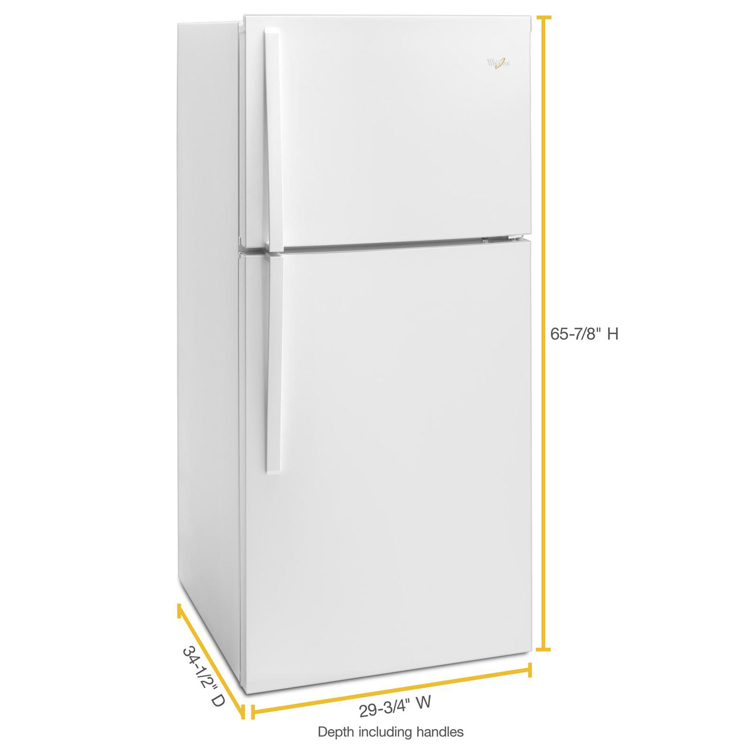 Whirlpool 30" 19.2 Cu. Ft. Top Freezer Refrigerator - White