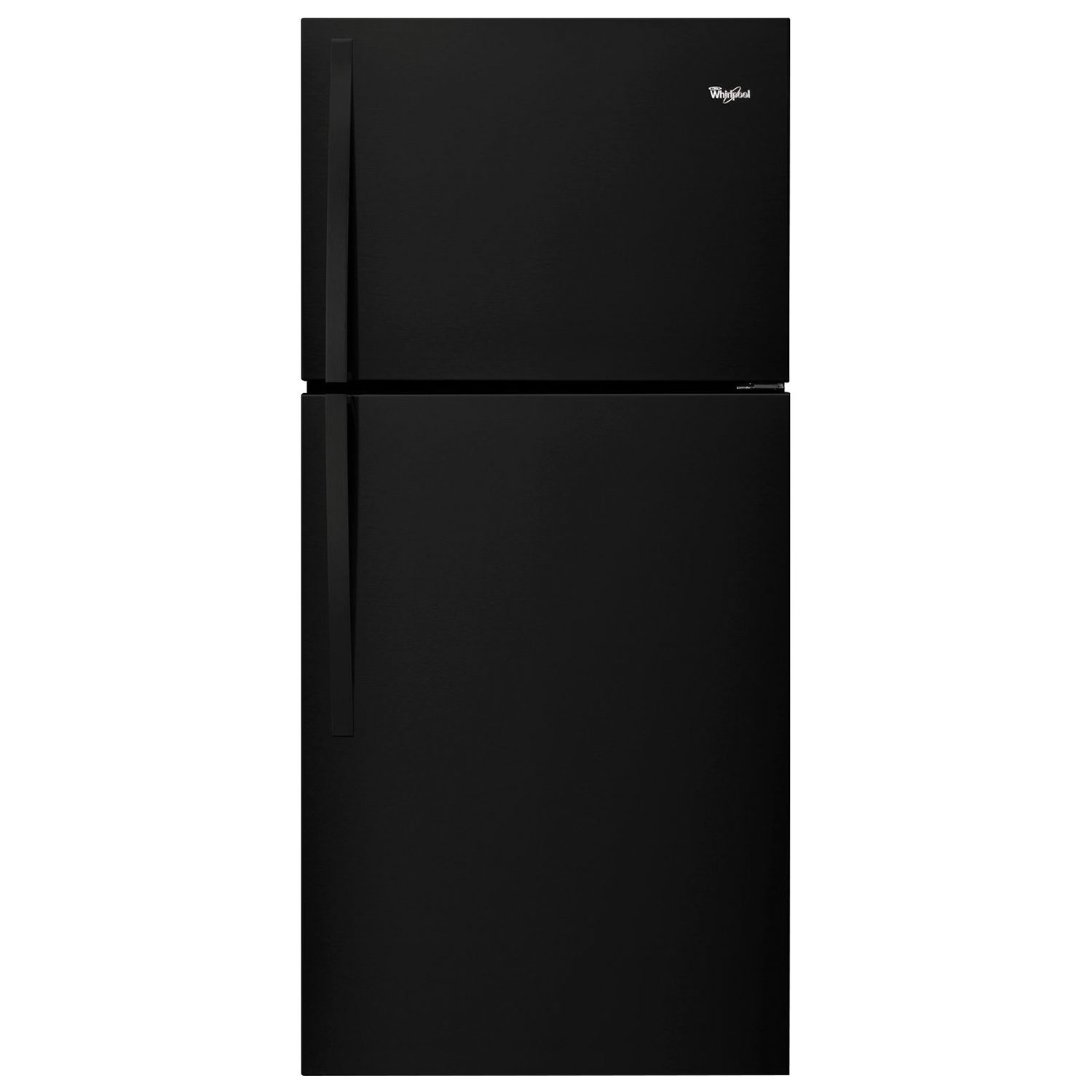 Réfrigérateur à congélateur en haut de 30 po et 19,2 pi3 de Whirlpool - Noir