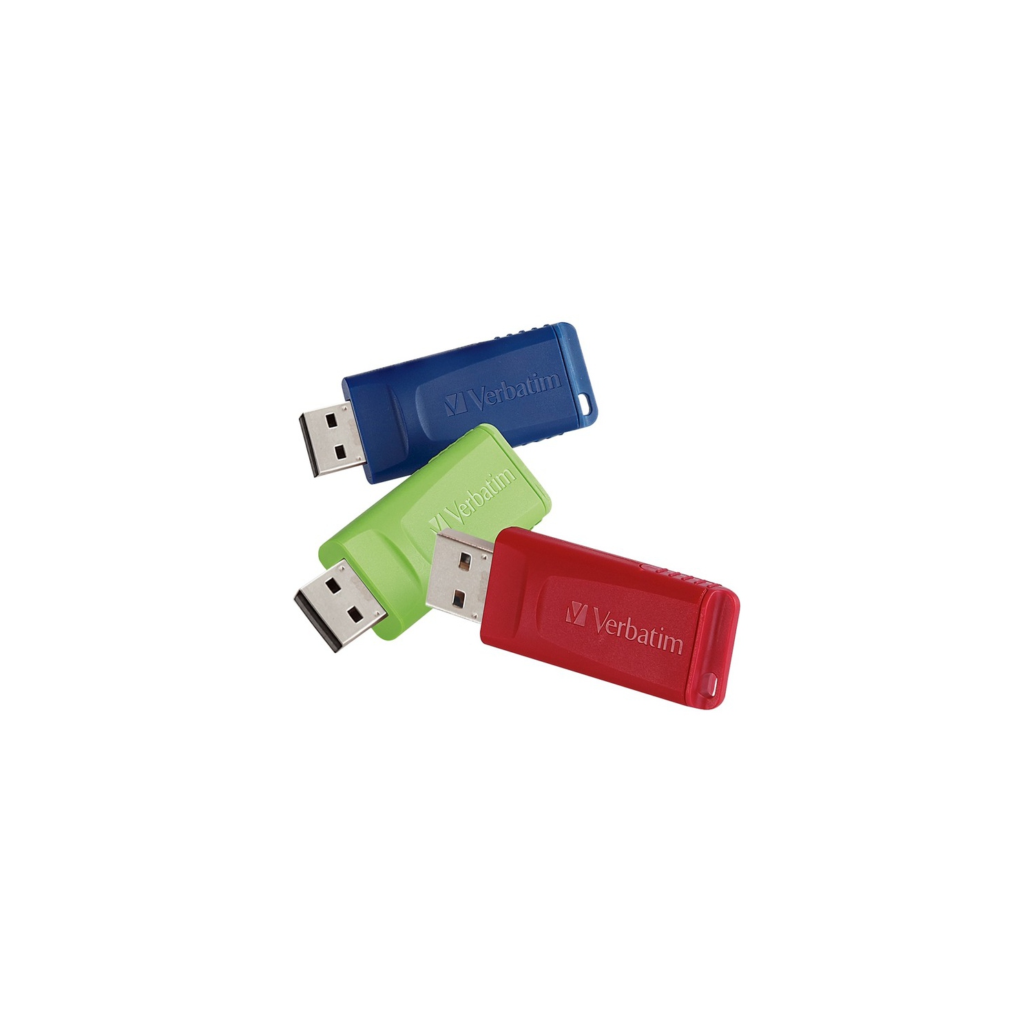 Verbatim 8GB Store 'n' Go USB Flash Drive - 3pk - Red, Green, Blue