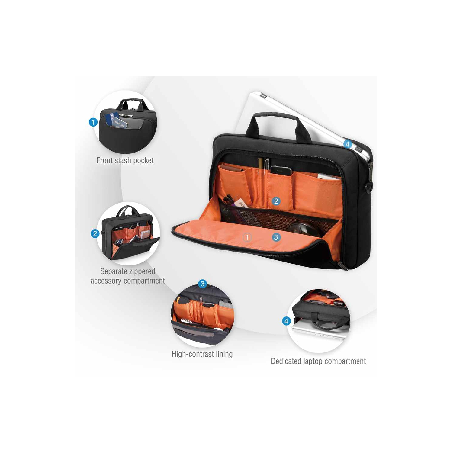 Mallette Everki Advance pour portable, capacité maximale de 16 po