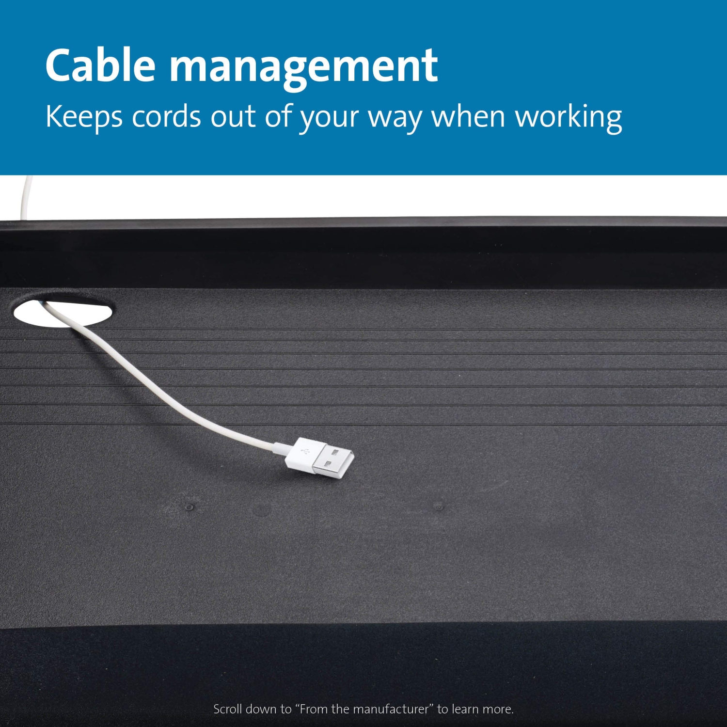 Kensington – Tiroir pour clavier sous le bureau avec système SmartFit - Noir -