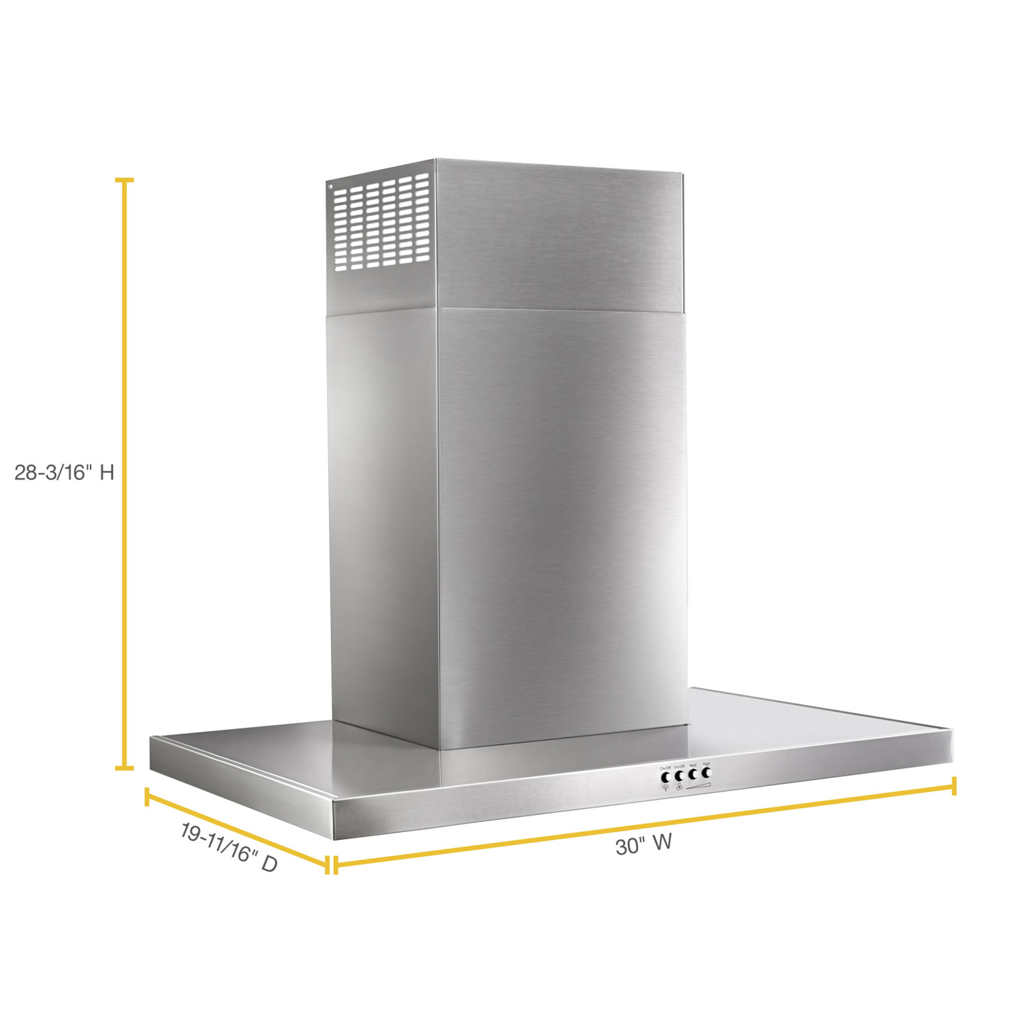 Hotte murale de cuisinière plate convertible de 30 po de Whirlpool - Acier inoxydable