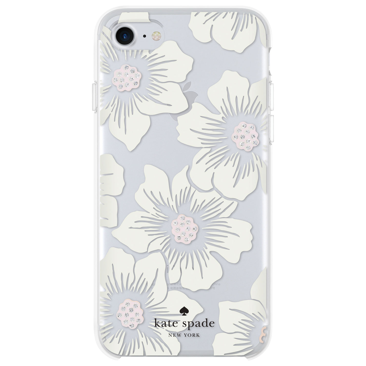 kate spade new york Fitted Hard Shell Case for iPhone SE (3rd/2nd Gen)/8/7 - Hollyhock Floral