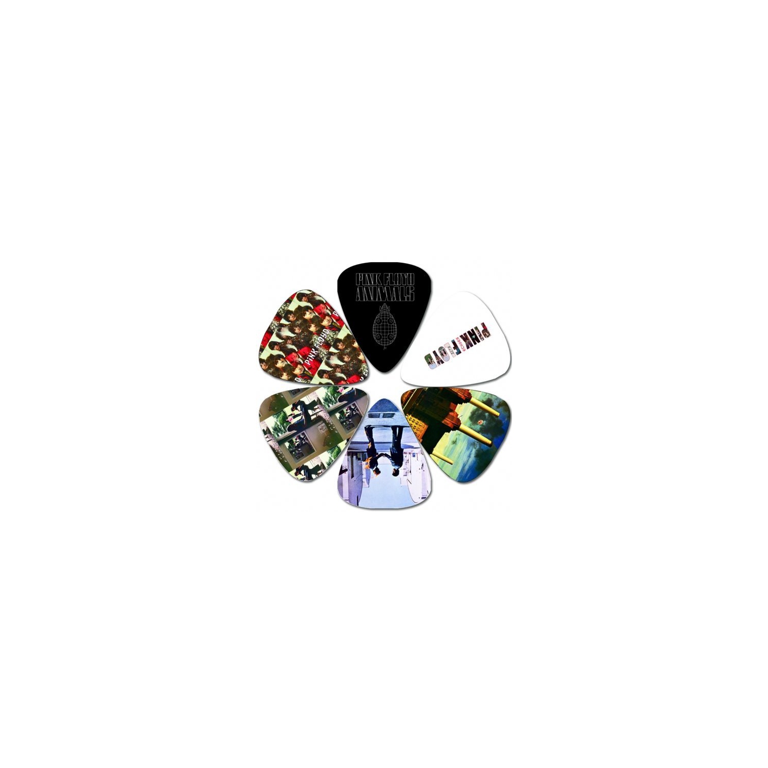 Perris Pink Floyd Licensed Guitar Picks - 6 Pack, Black, White