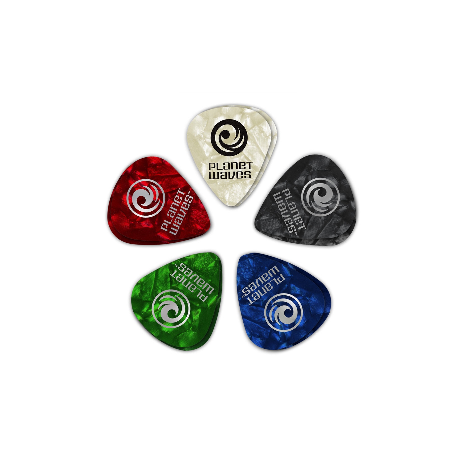 Planet Waves Classic Pearl Celluloid Guitar Picks - Extra Heavy, Assorted 10 Pack