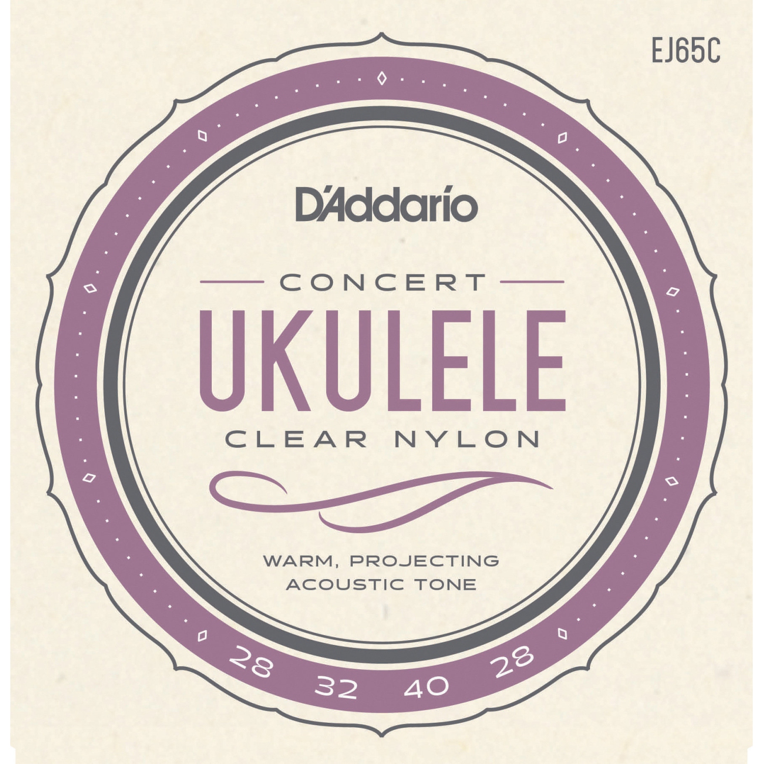 D’Addario EJ65C Pro-Arte Cordes de ukulélé de concert extrudées sur mesure