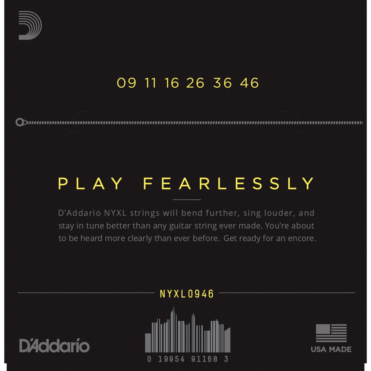 D'Addario NYXL Nickel Wound Electric Guitar Strings - 09-46 Super Light Top/Regular Bottom