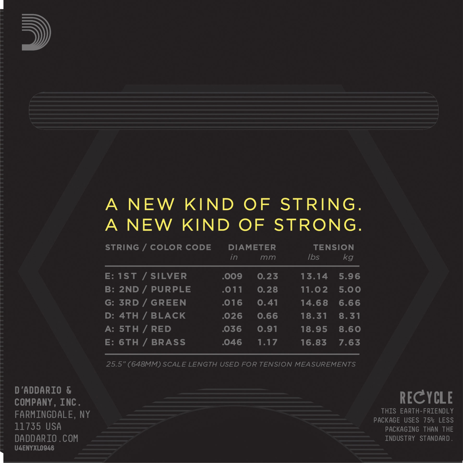 D'Addario NYXL Nickel Wound Electric Guitar Strings - 09-46 Super Light Top/Regular Bottom