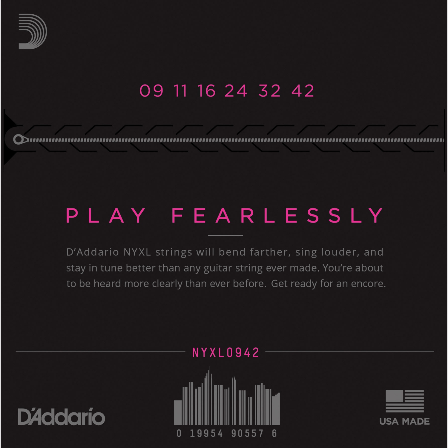 D'Addario NYXL0942 Nickel Wound Electric Guitar Strings - Super Light 09-42