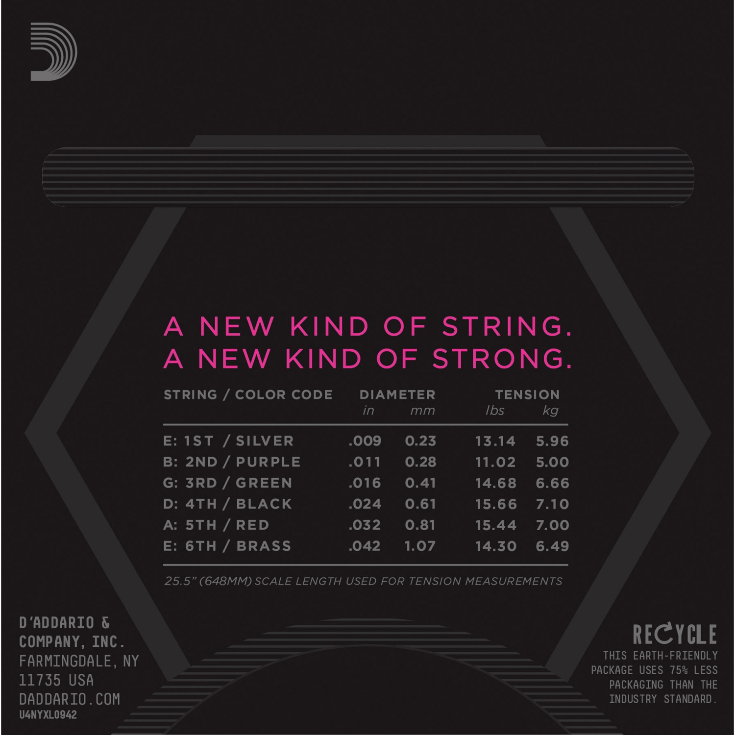 D'Addario NYXL0942 Nickel Wound Electric Guitar Strings - Super Light 09-42