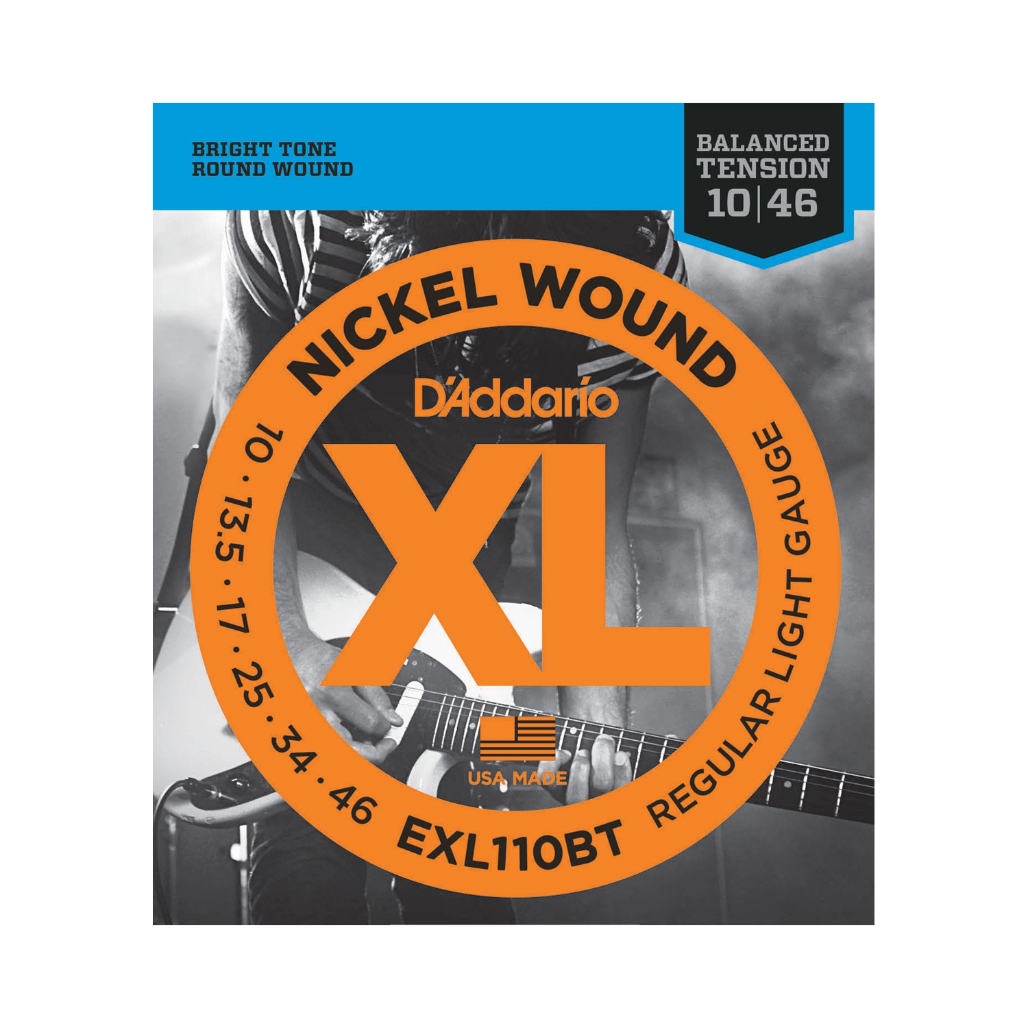 D'Addario EXL110BT Nickel Wound Electric Guitar Strings - Balanced Tension 10-46