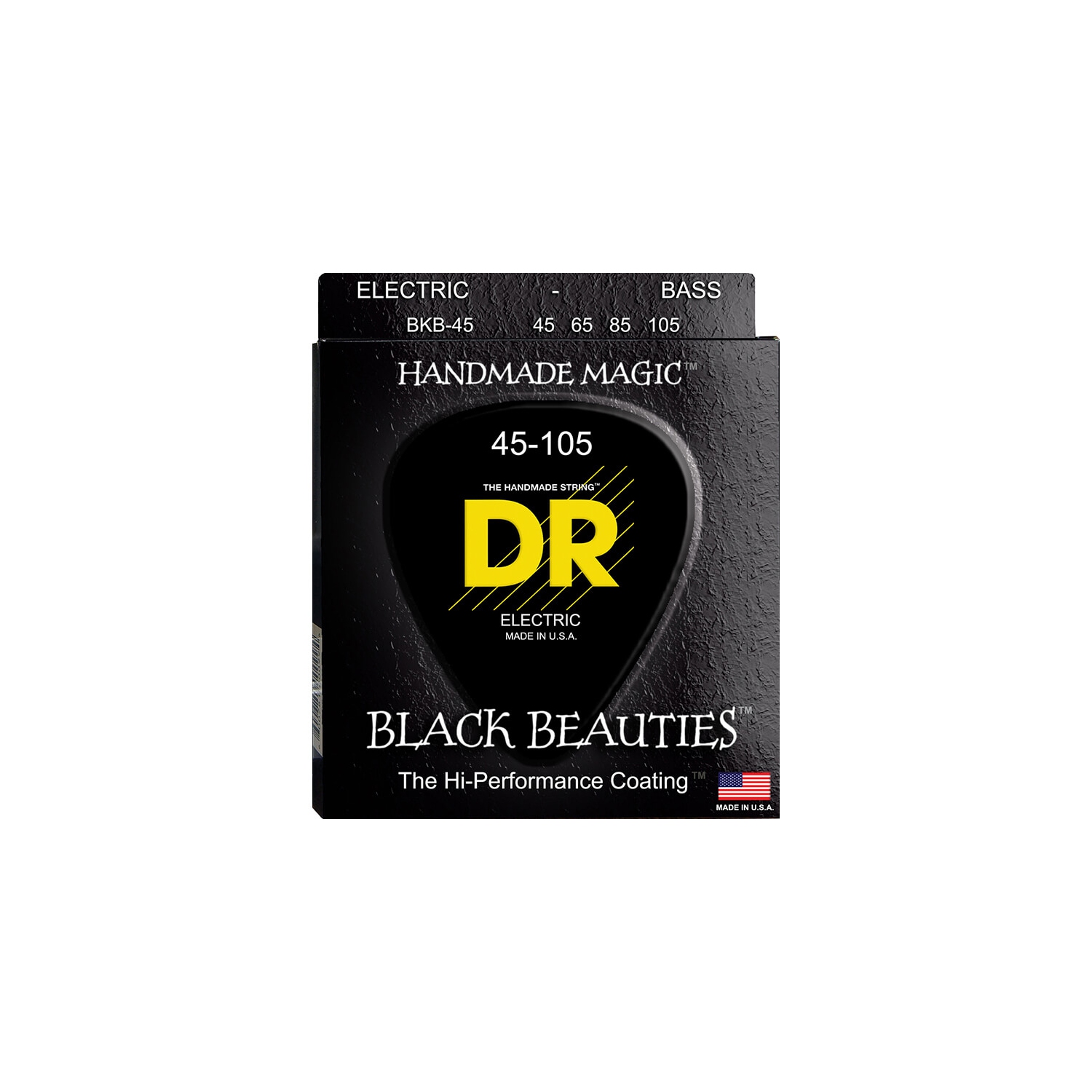 Cordes de guitare basse recouvertes Beauties noires, moyen