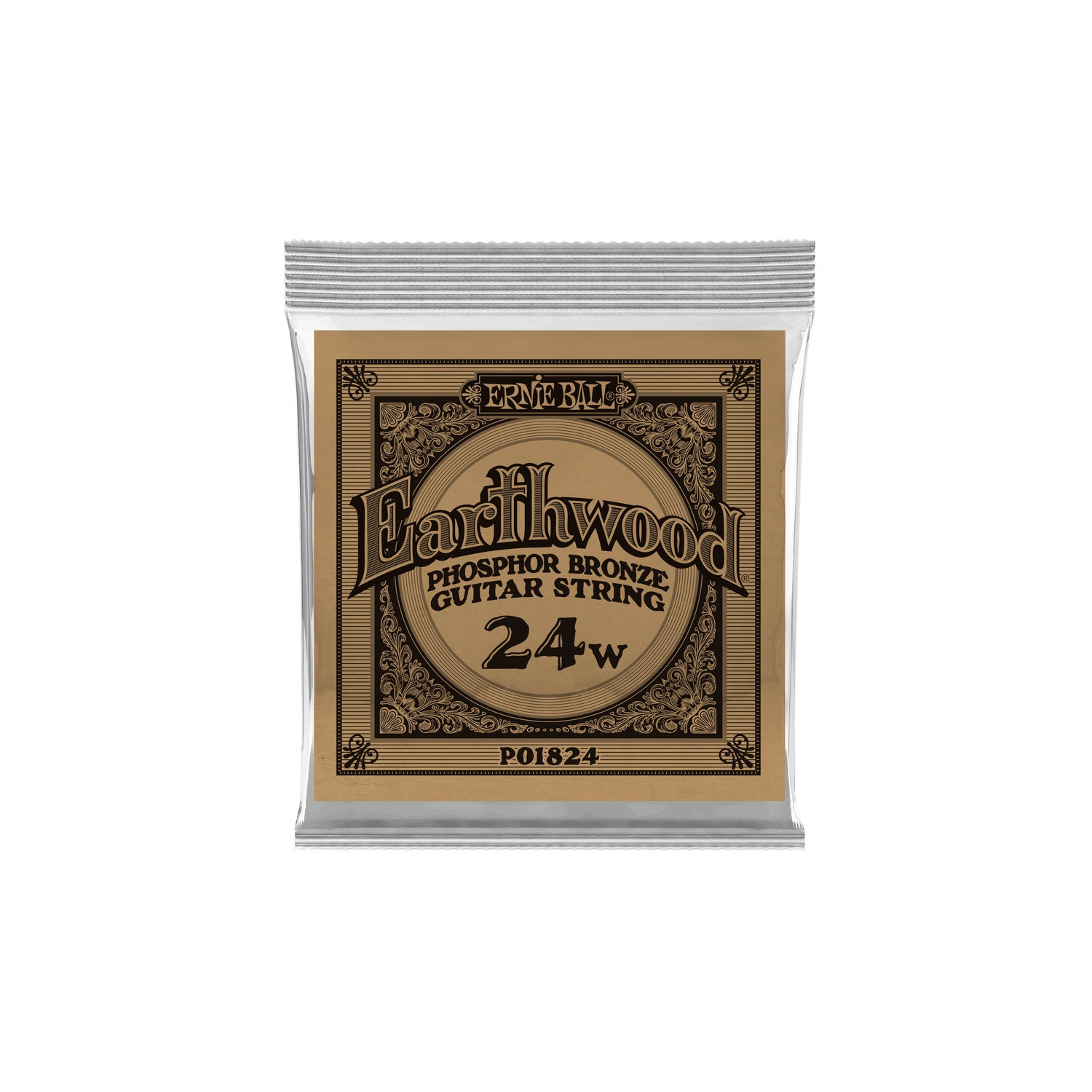 Ernie Ball P01824 Eartwhood Phosphor Bronze Acoustic Guitar String - .024