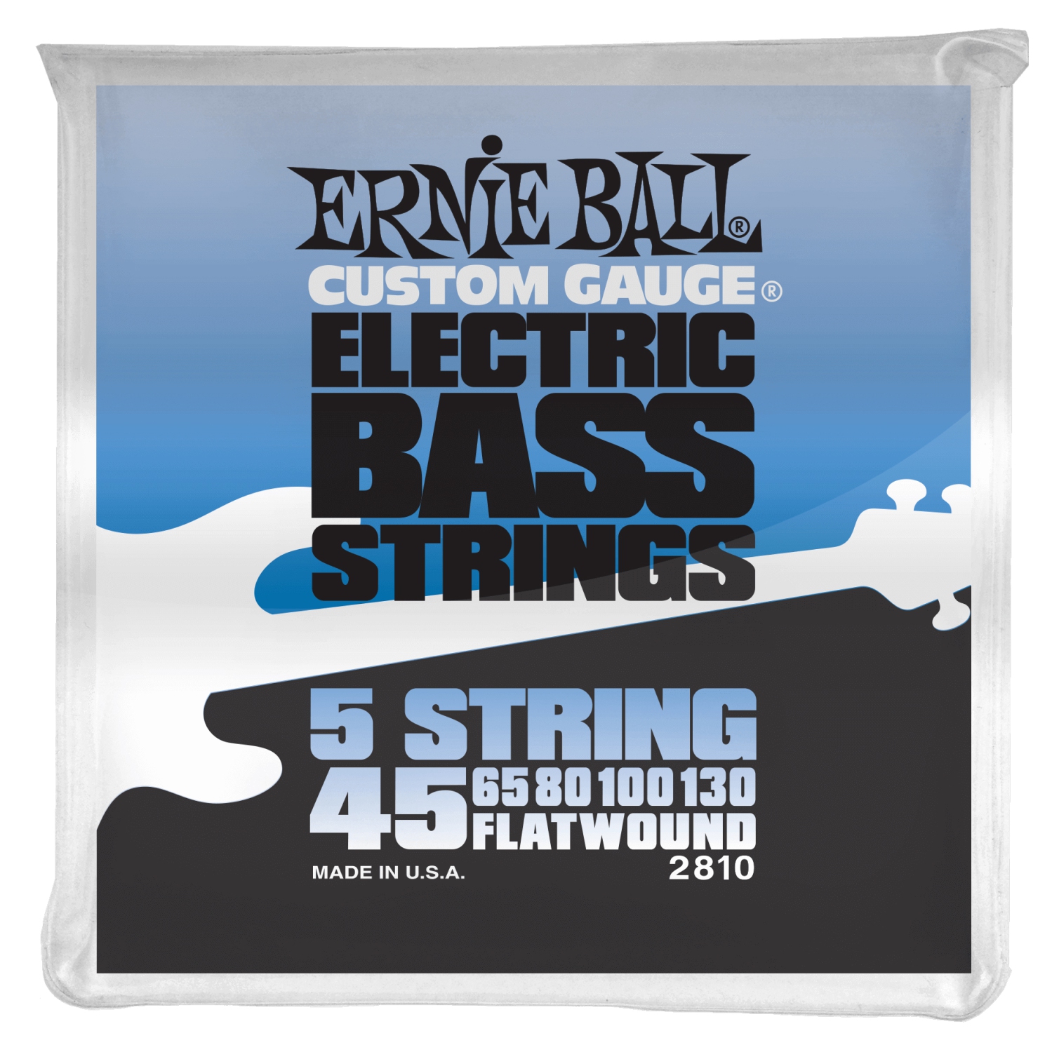 Ernie Ball P02810 Flatwound 5-String Electric Bass Guitar Strings