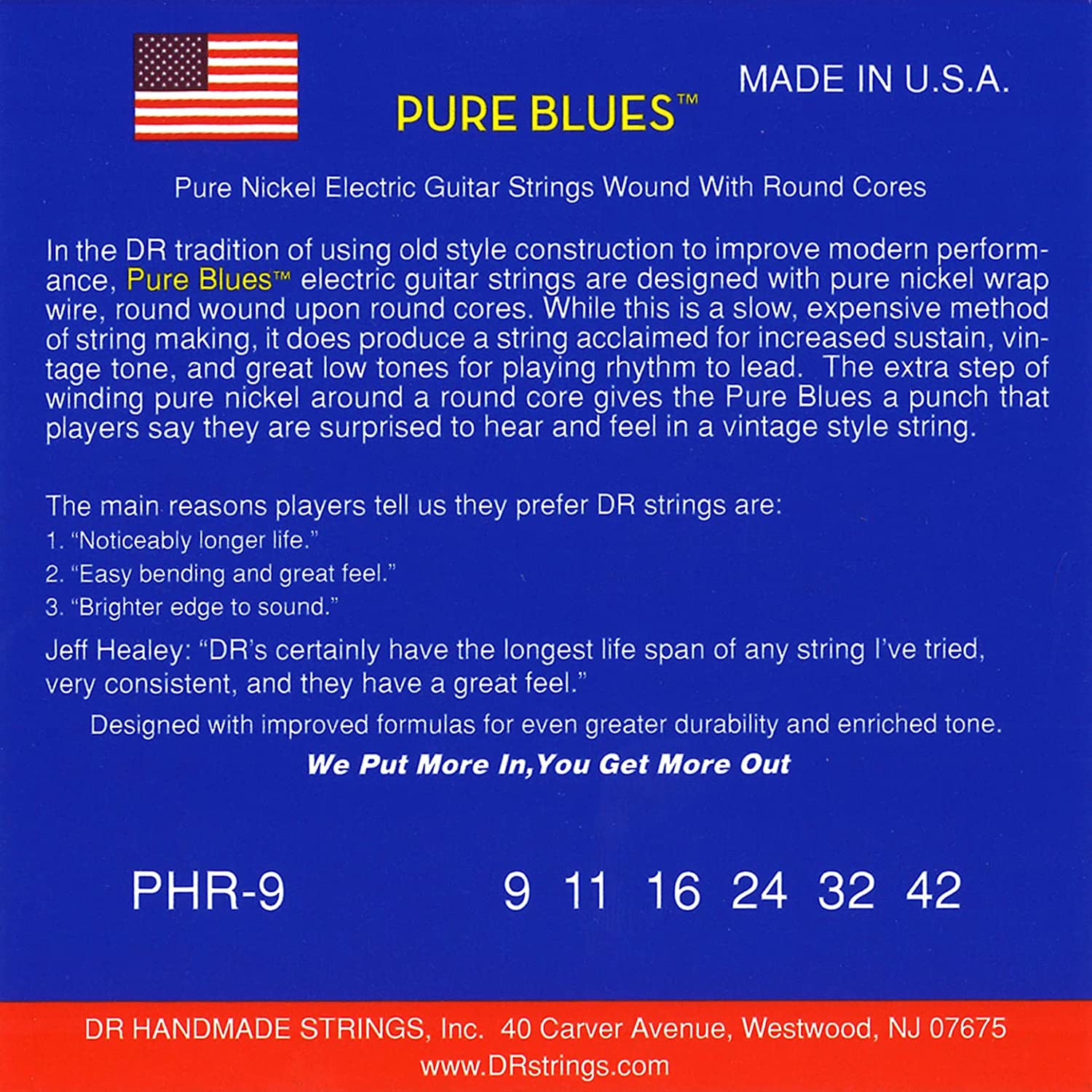Pure Blues Electric Guitar Strings, Light