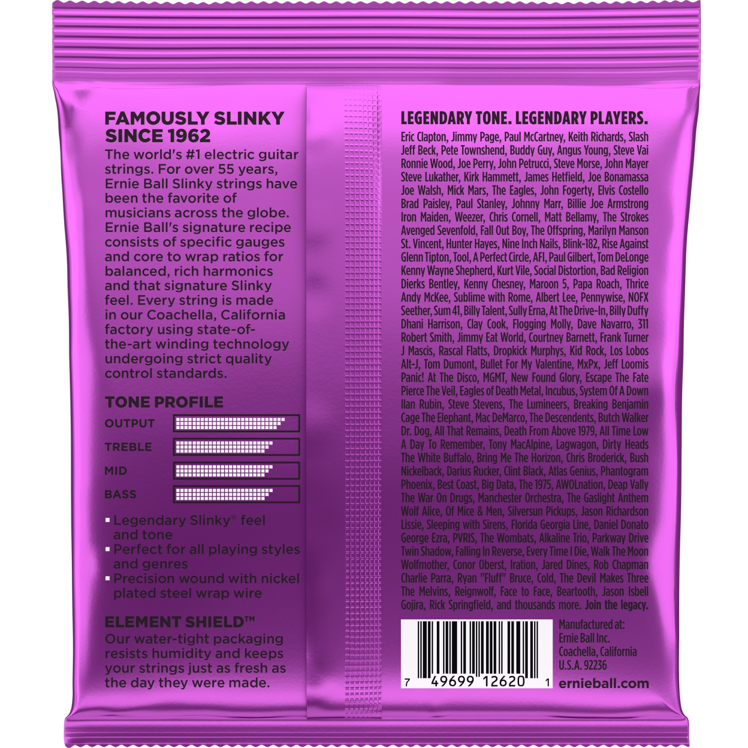 Ernie Ball 7-String Power Slinky Nickel Wound Electric Guitar Strings - 11-58 Gauge