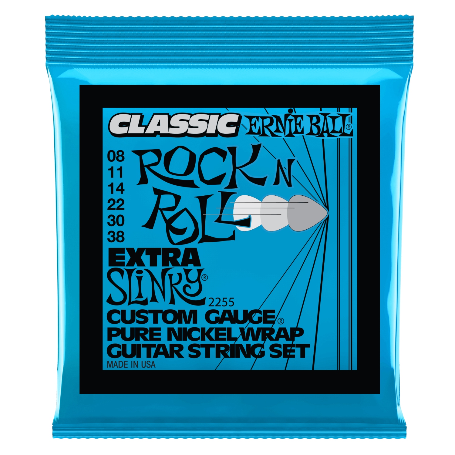 Ernie Ball PO2255 Extra Slinky Classic Rock n Roll Electric Guitar Strings