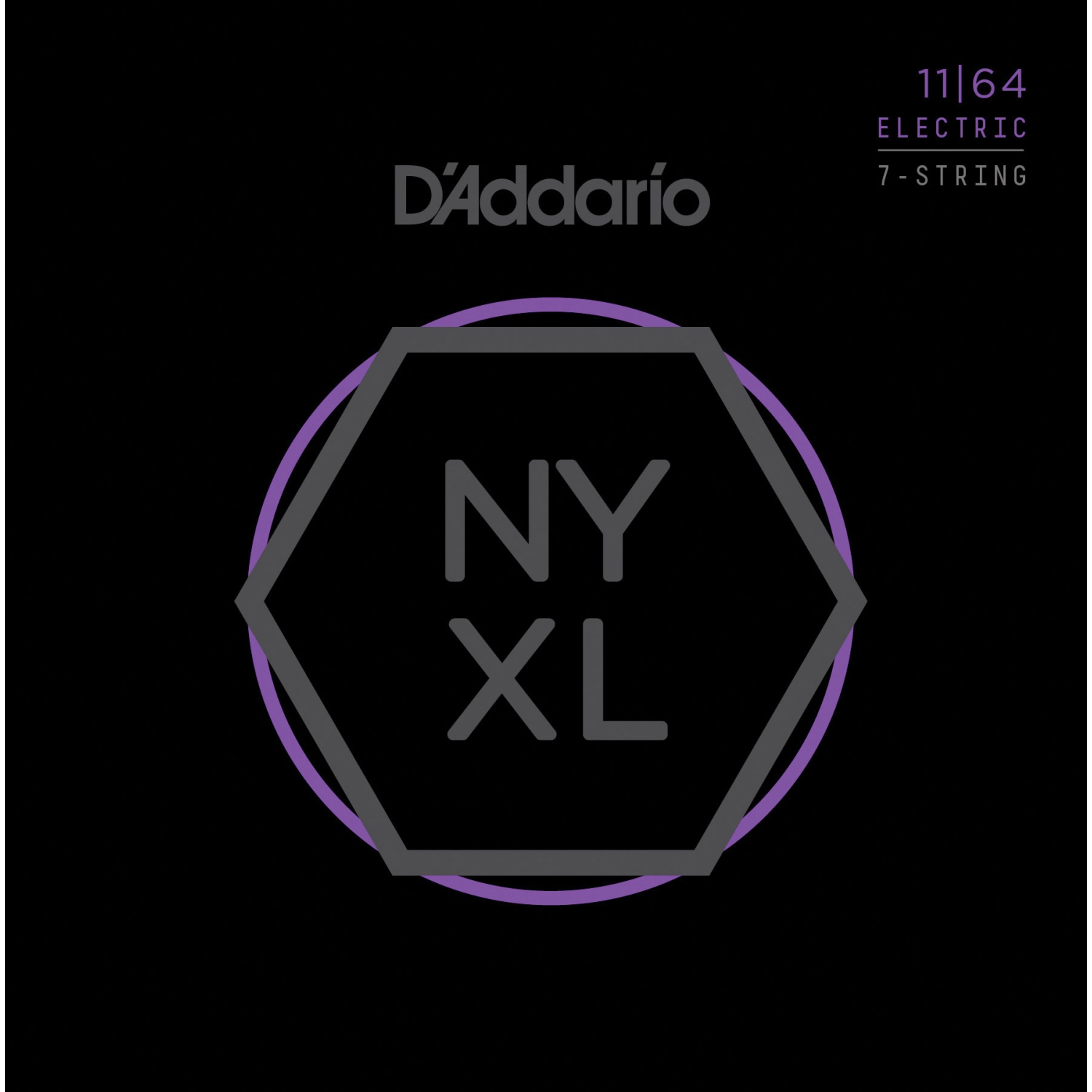 D'Addario NYXL1164 Nickel Wound 7 String Electric Guitar Strings - Medium - 11-64