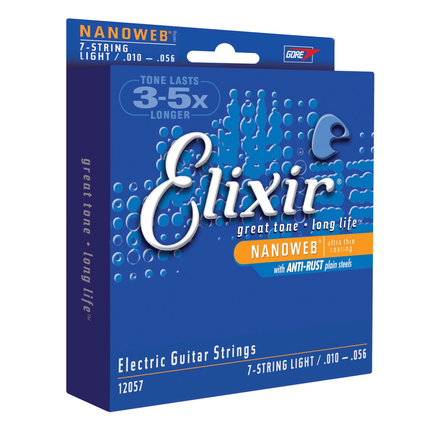 Elixir 7-String Electric Guitar Strings with Nanoweb Coating - Light 10-46
