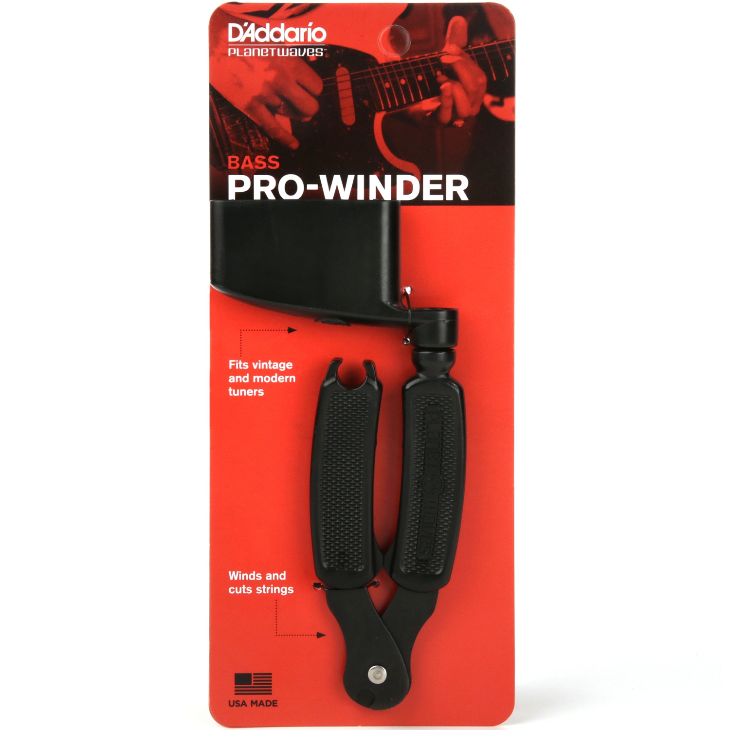Basse Pro-Winder d’Addario et couteau