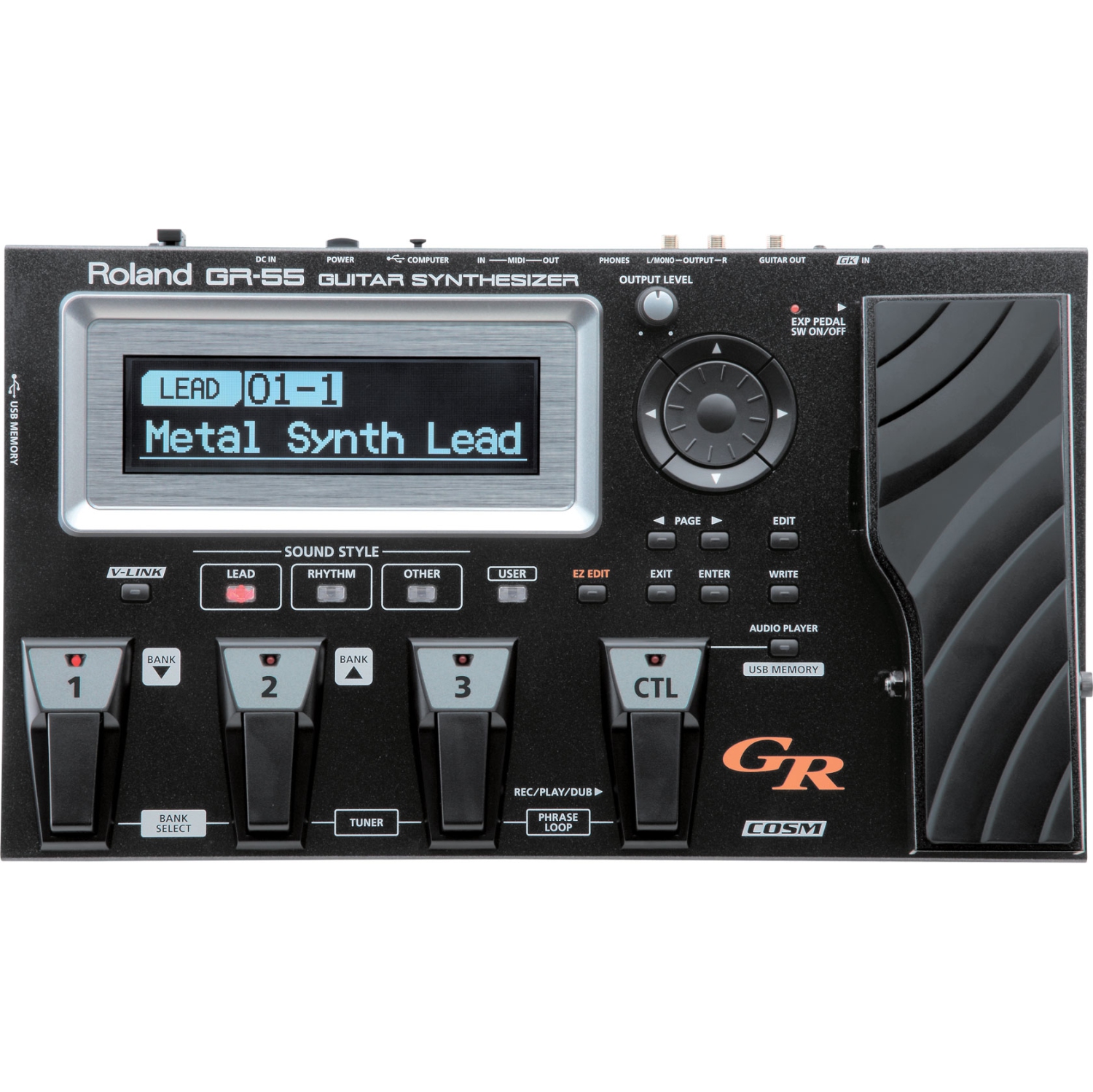 Synthétiseur de guitare de Roland avec micro GK - Noir