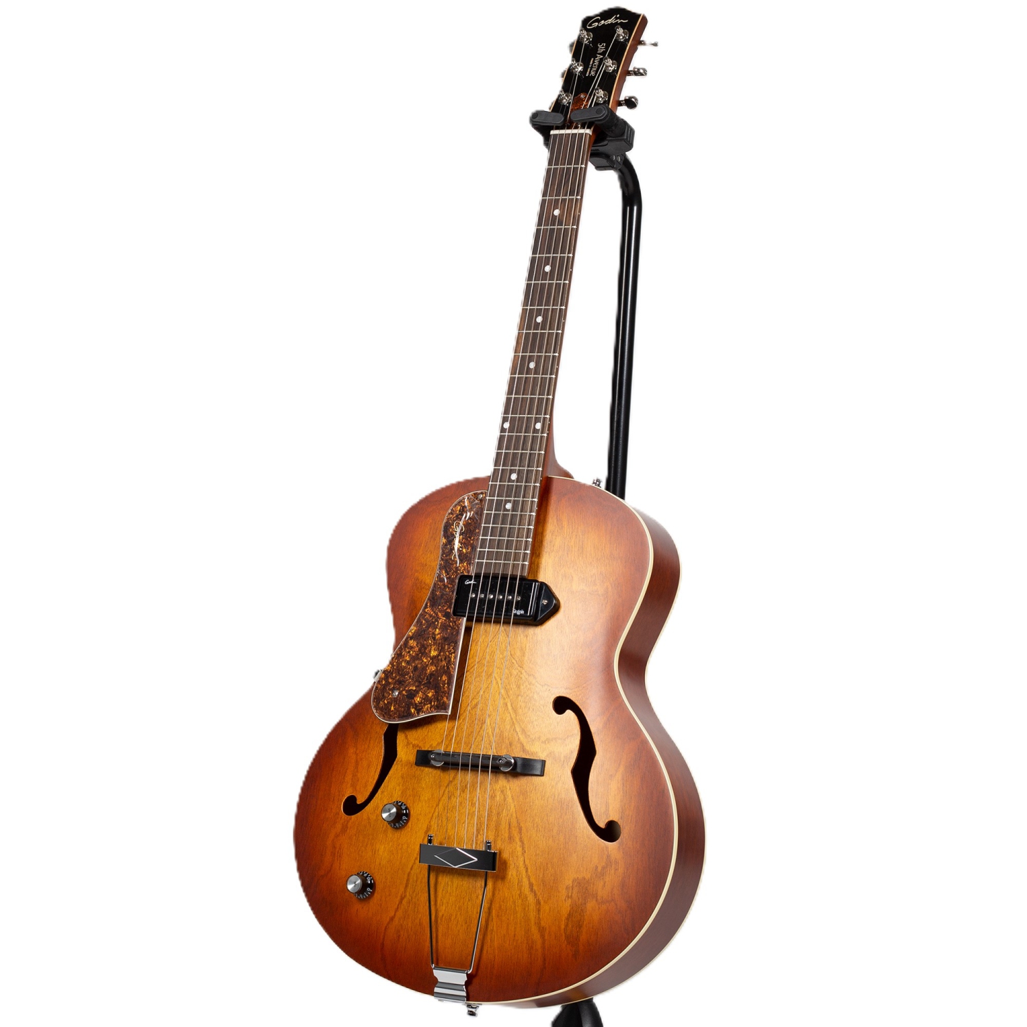 Godin 5th Avenue Kingpin P90 Acoutic Guitar - Cognac Burst gaucher