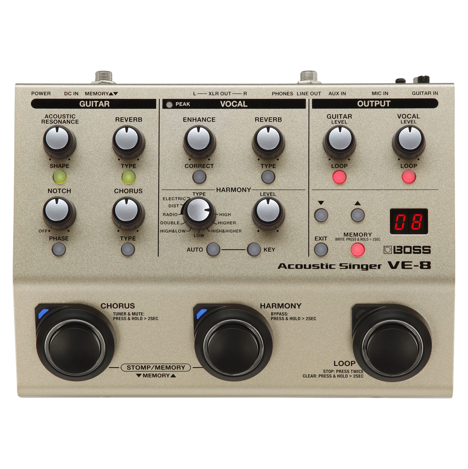 BOSS VE-8 Acoustic Singer Vocal Processor