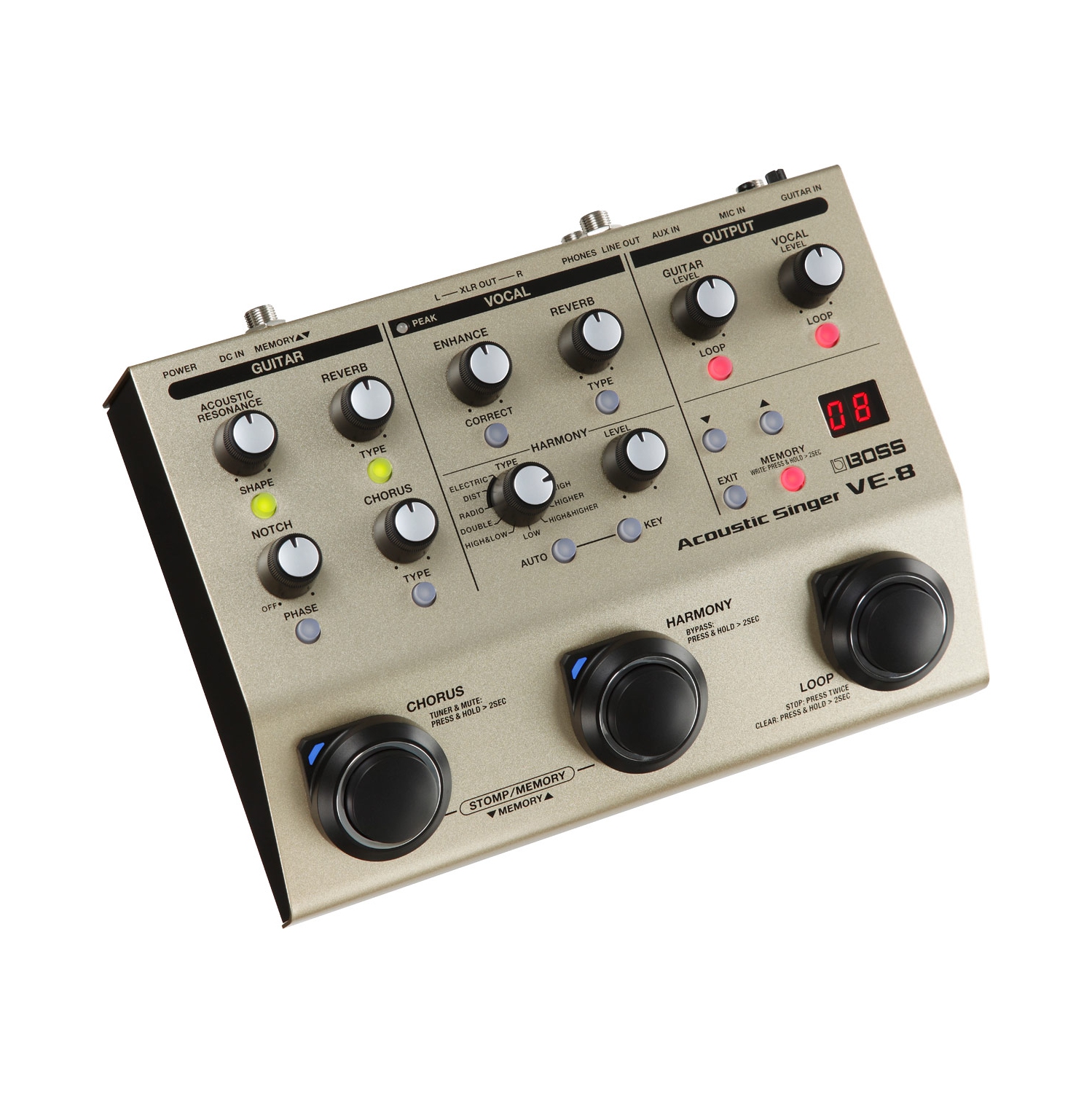 BOSS VE-8 Acoustic Singer Vocal Processor