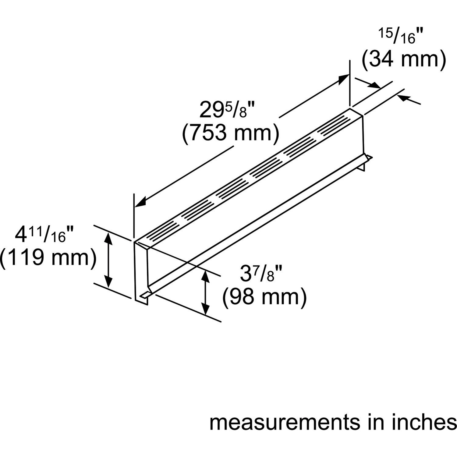 Dosseret bas pour cuisinières électriques et à induction de Bosch