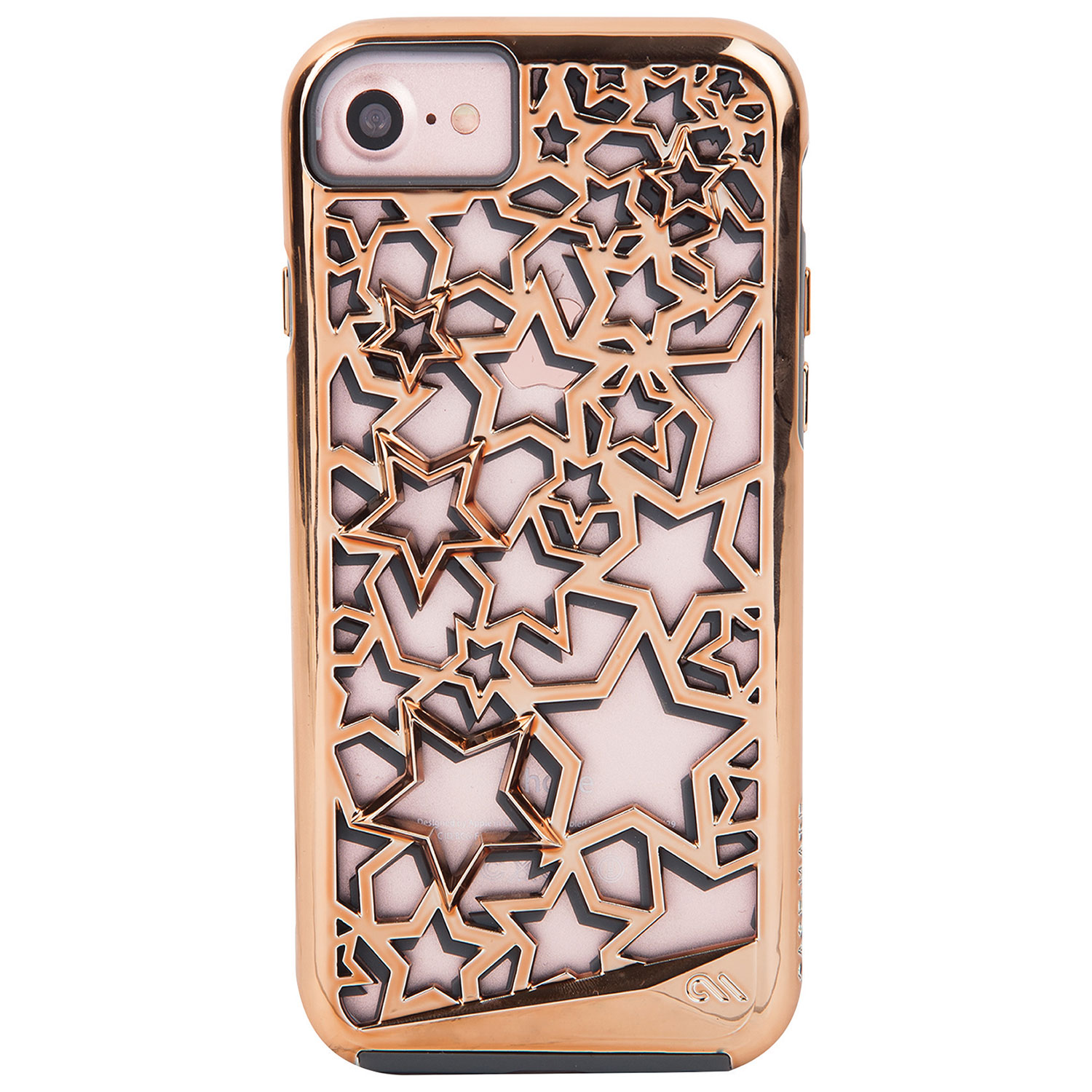 Case-Mate Tough Layers iPhone 7/8 Fitted Hard Shell Case - Rose Gold Stars