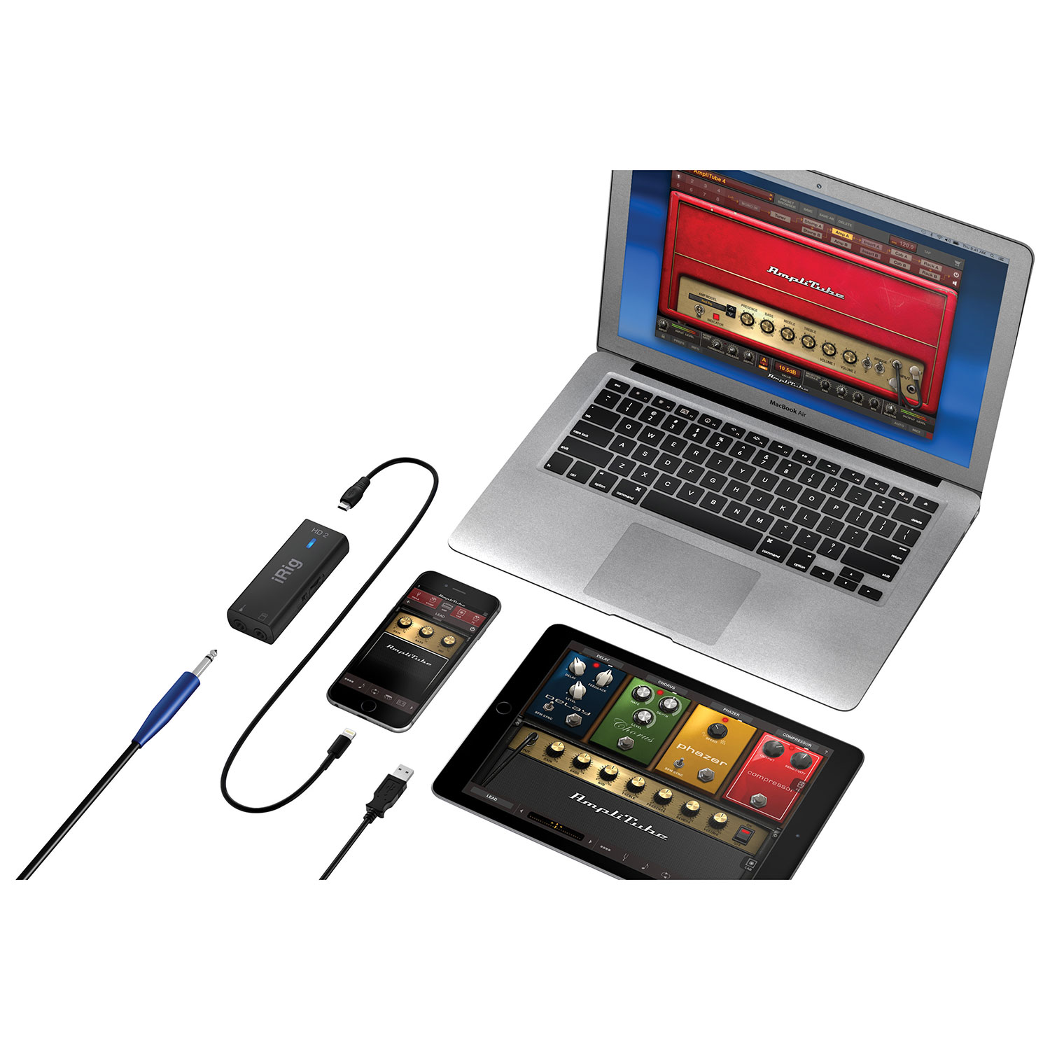 Adaptateur d'interface numérique de guitare iRig HD 2 d'IK Multimedia