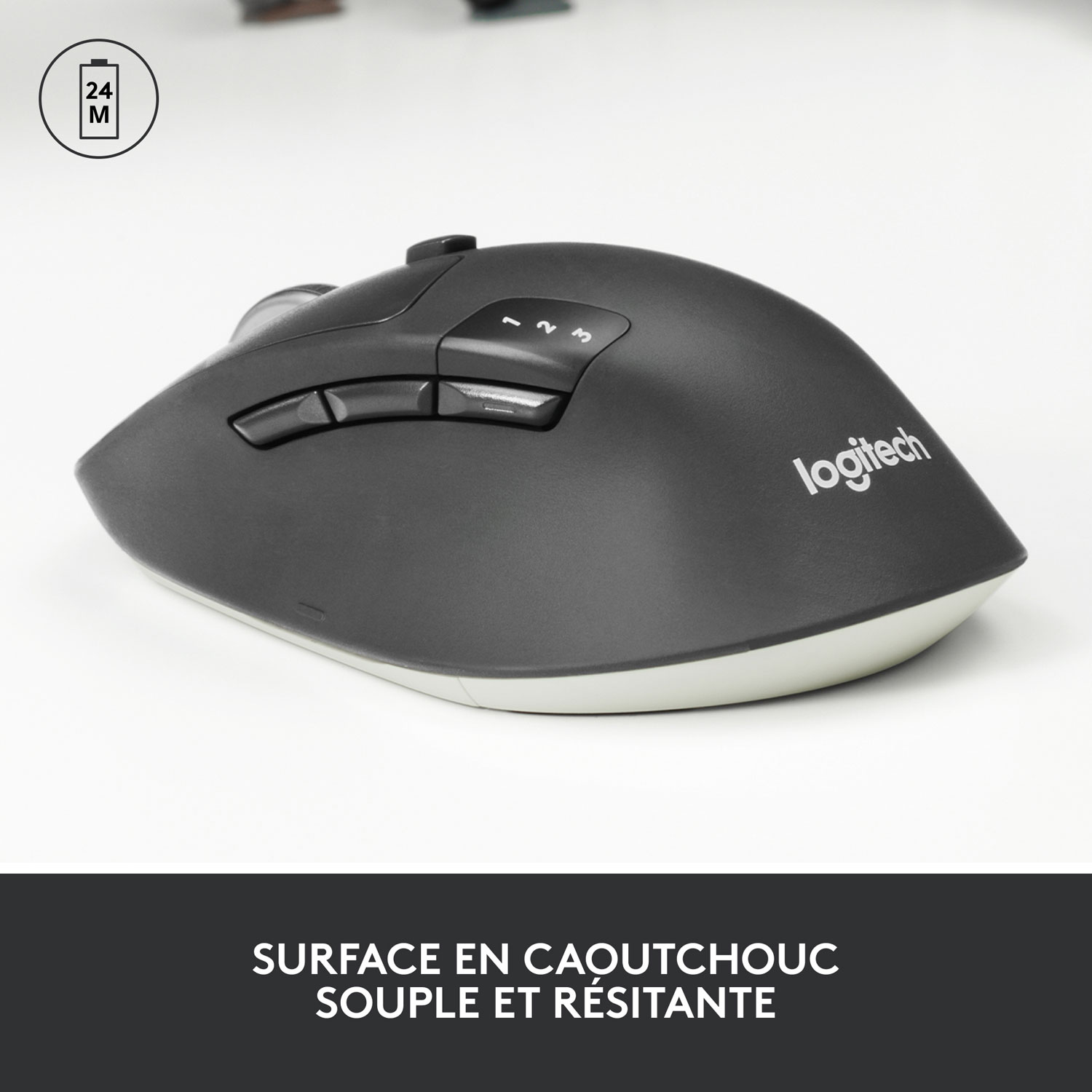 Logitech M720 Triathlon Wireless Optical Mouse - Black