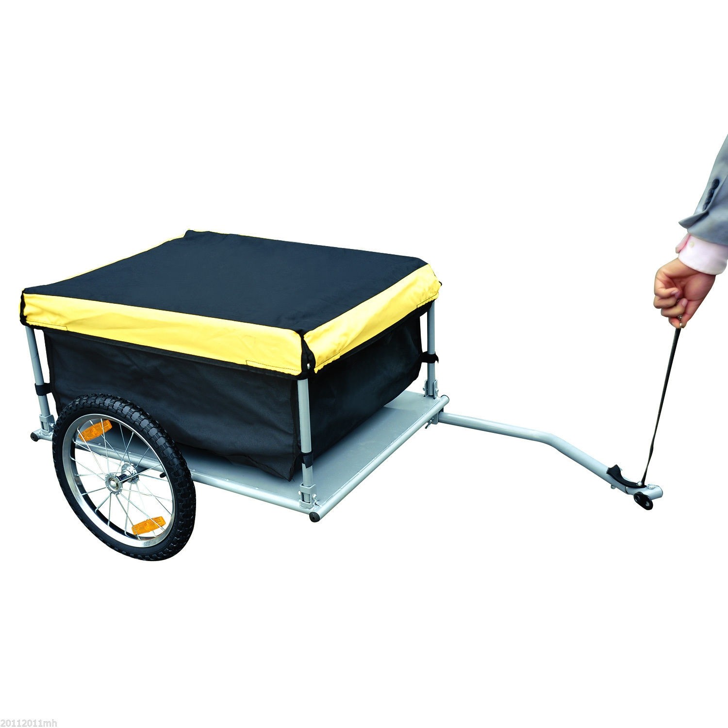 Aosom Bicycle Bike Cargo Yellow