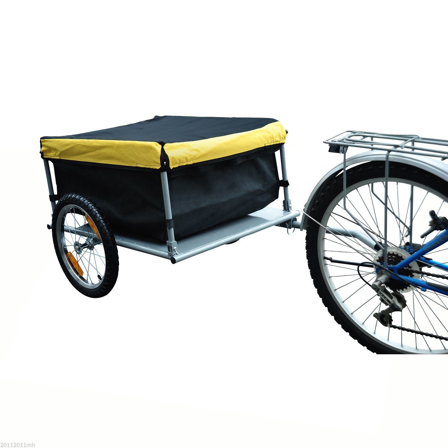 Aosom Bicycle Bike Cargo Yellow