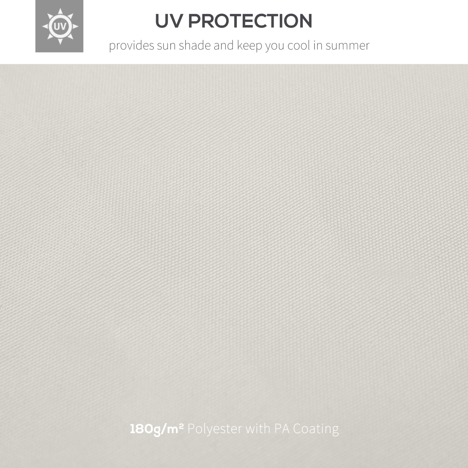 Store de rechange pour abri de jardin extérieur Outsunny, 9,84 x 9,84 pi, 2 niveaux, blanc crème