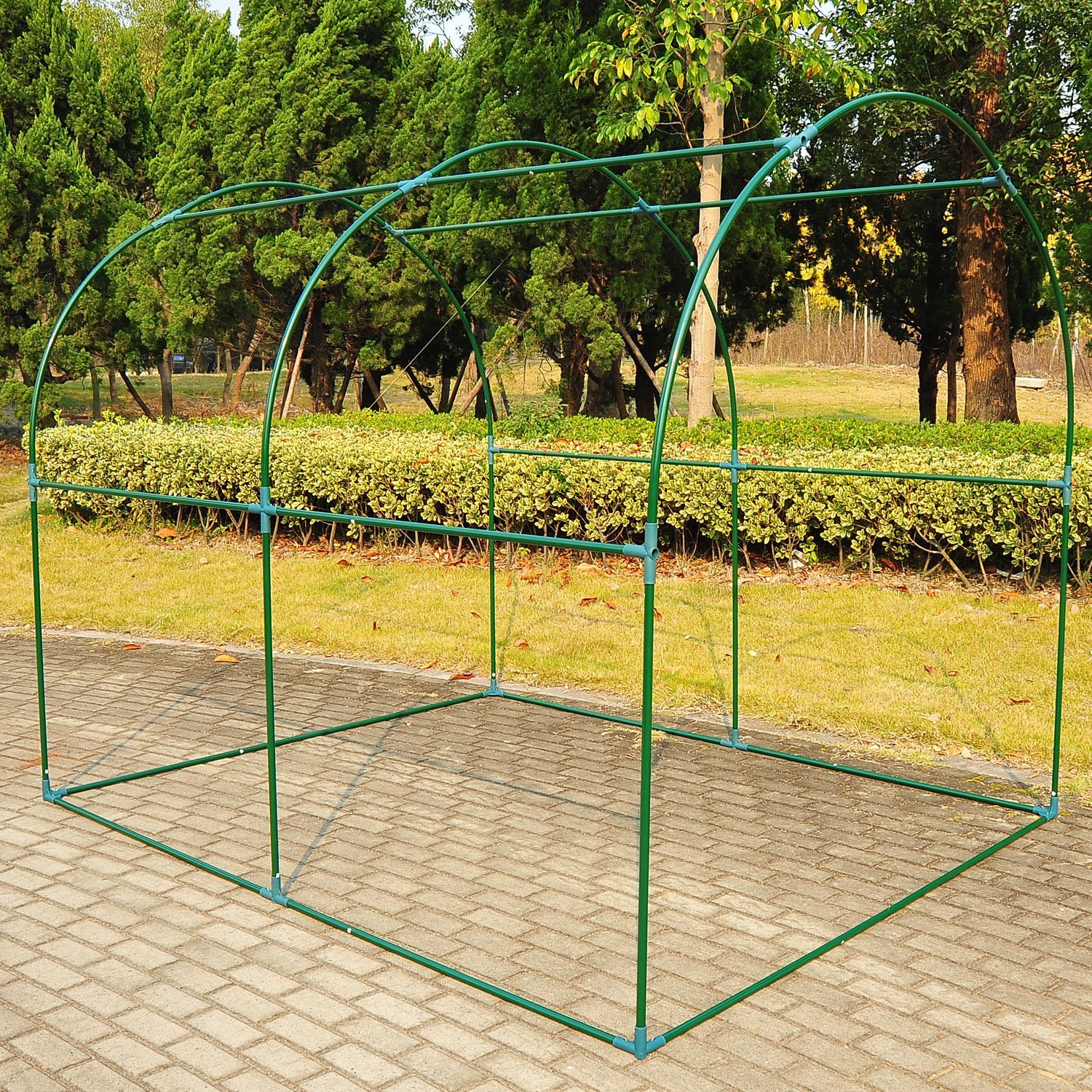 Outsunny 98.4inch Dome Walk In Green House Transparent