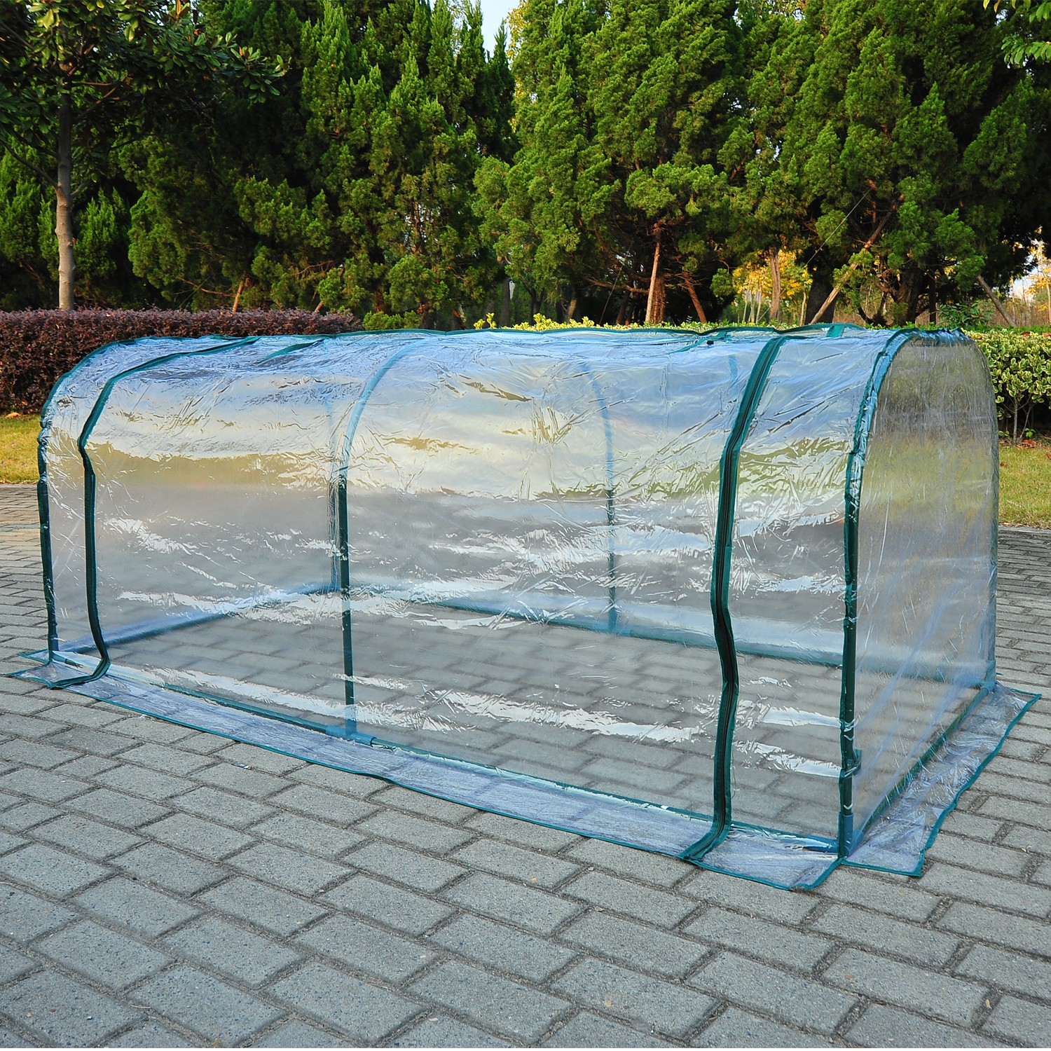 Outsunny 78.7x39.4x31.5IN Tunnel Greenhouse Transparent