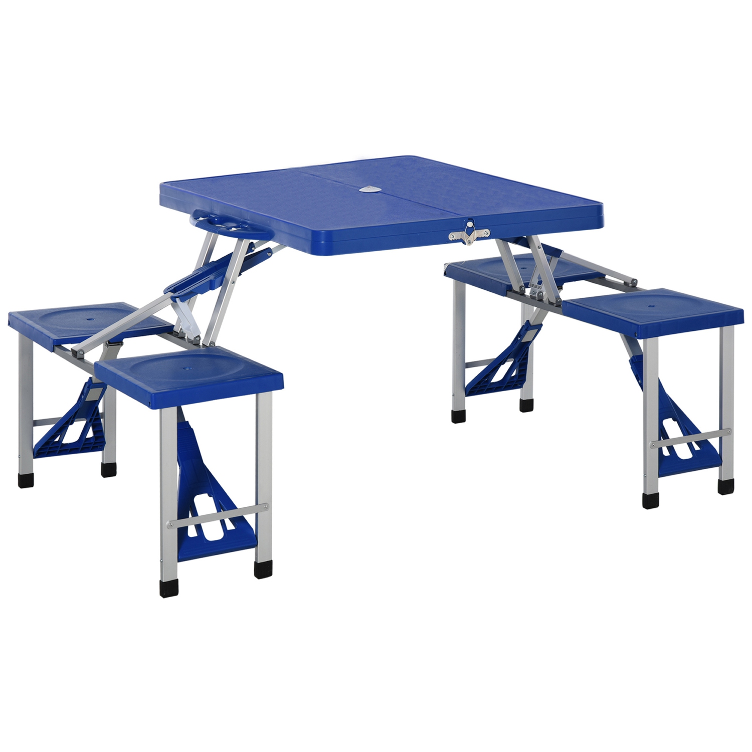 Outsunny Outdoor Folding Table with Sink and Faucet Organized