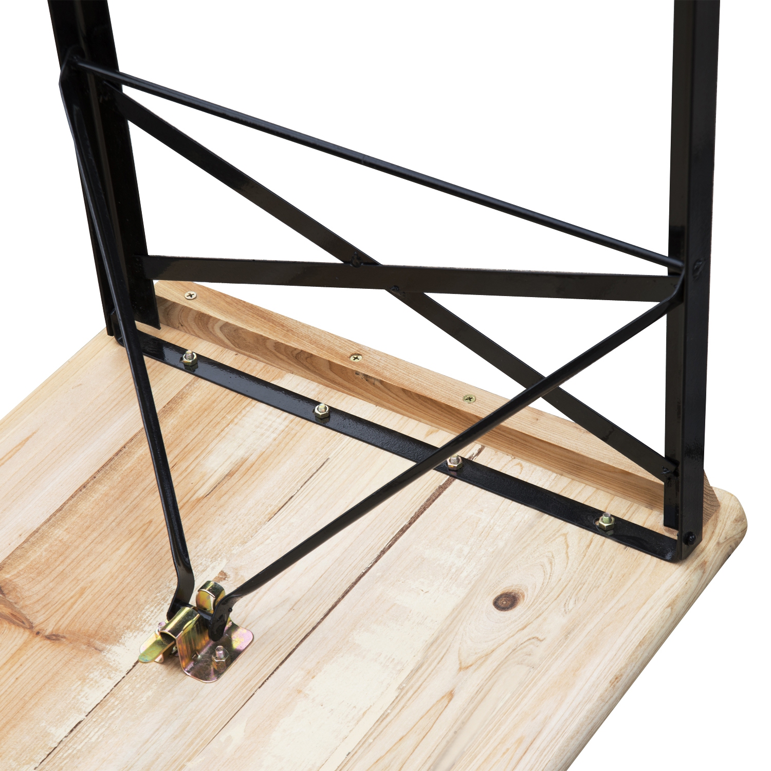 Outsunny 3 Pieces Folding Picnic Table Set, Portable Folding Picnic Table and Benches with Steel Frame for Garden, Park, Natural Wood