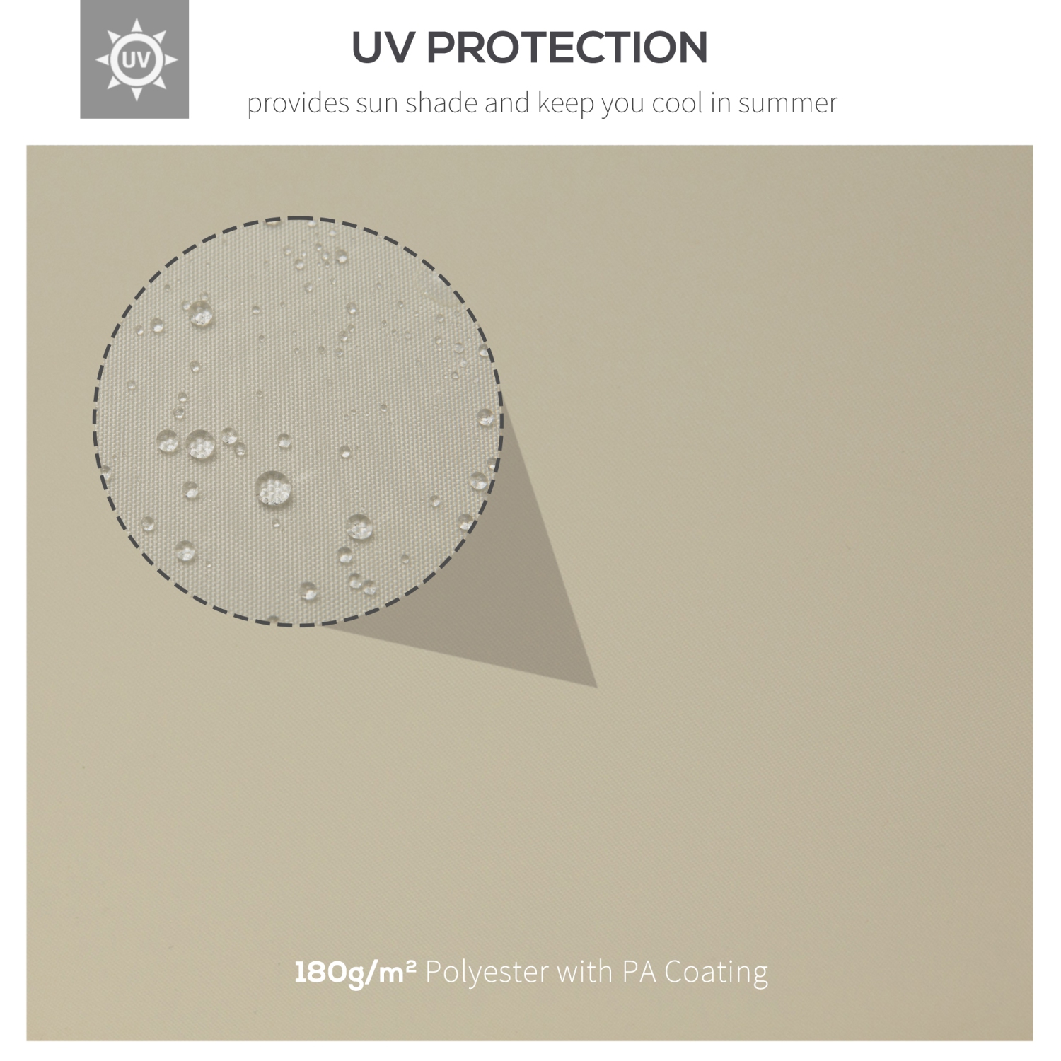 Toit de rechange pour abri de jardin Outsunny à 2 niveaux UV, toit de jardin, extérieur, blanc crème, 13.1 pi x 9.8 pi