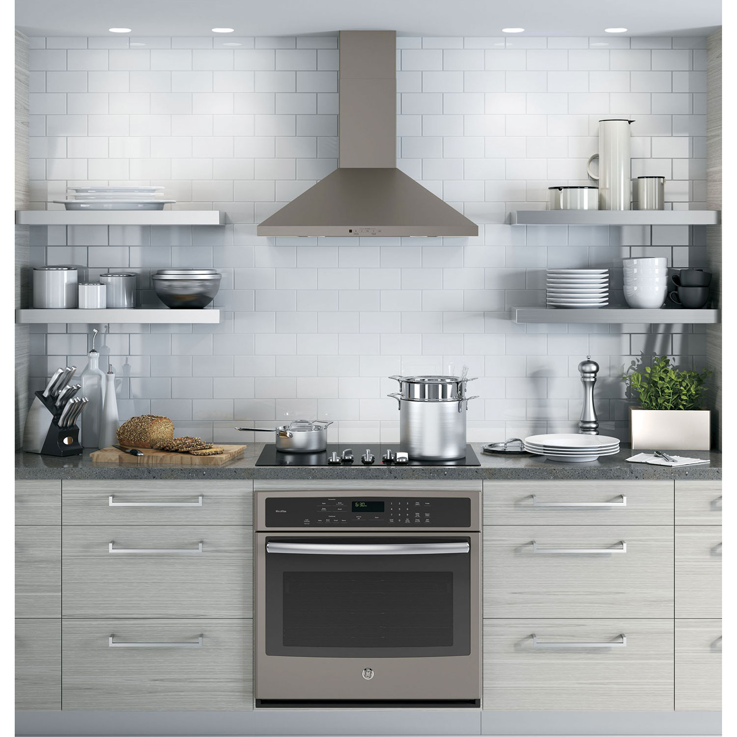 GE 30" Chimney Range Hood - Slate