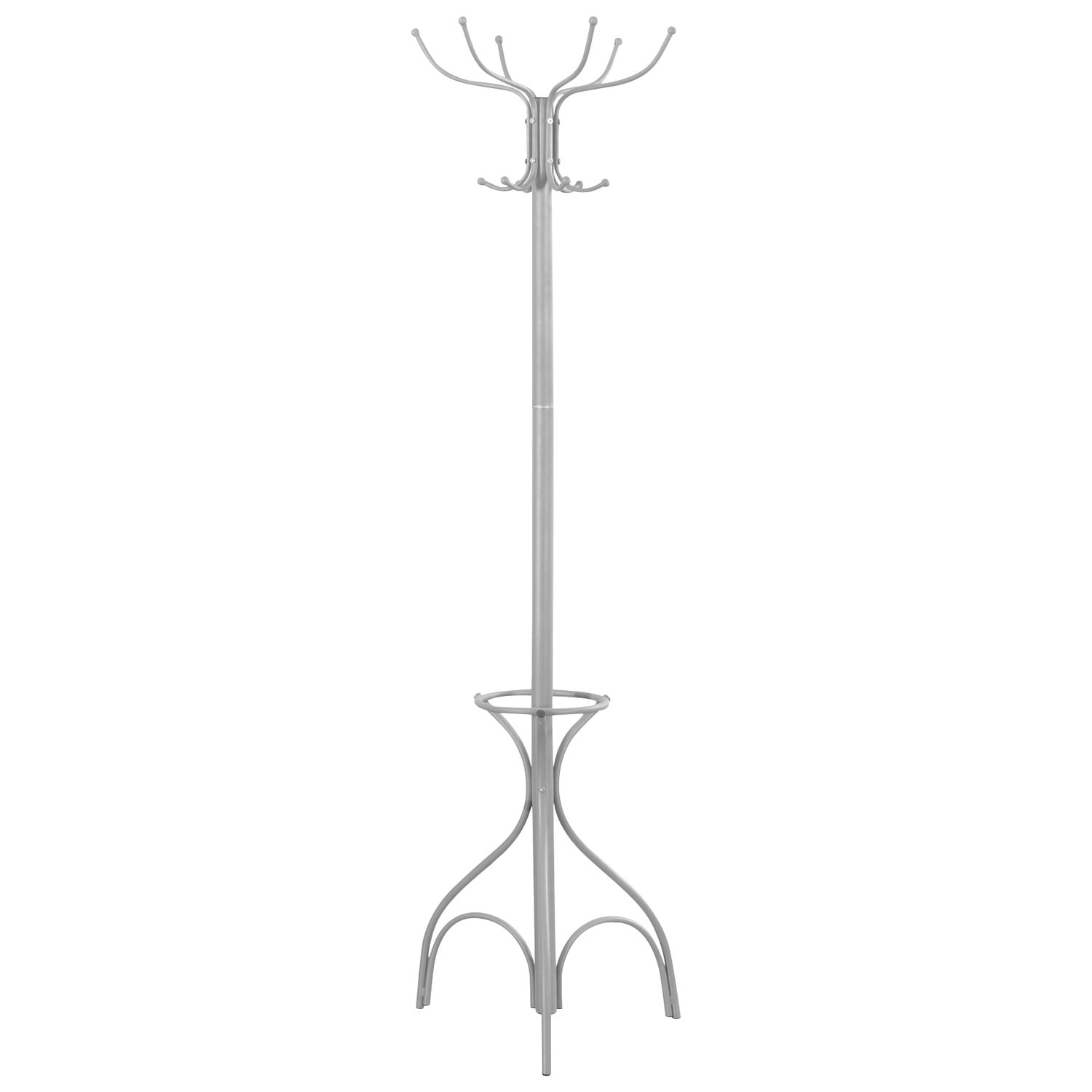Monarch Metal Coat Rack - Silver