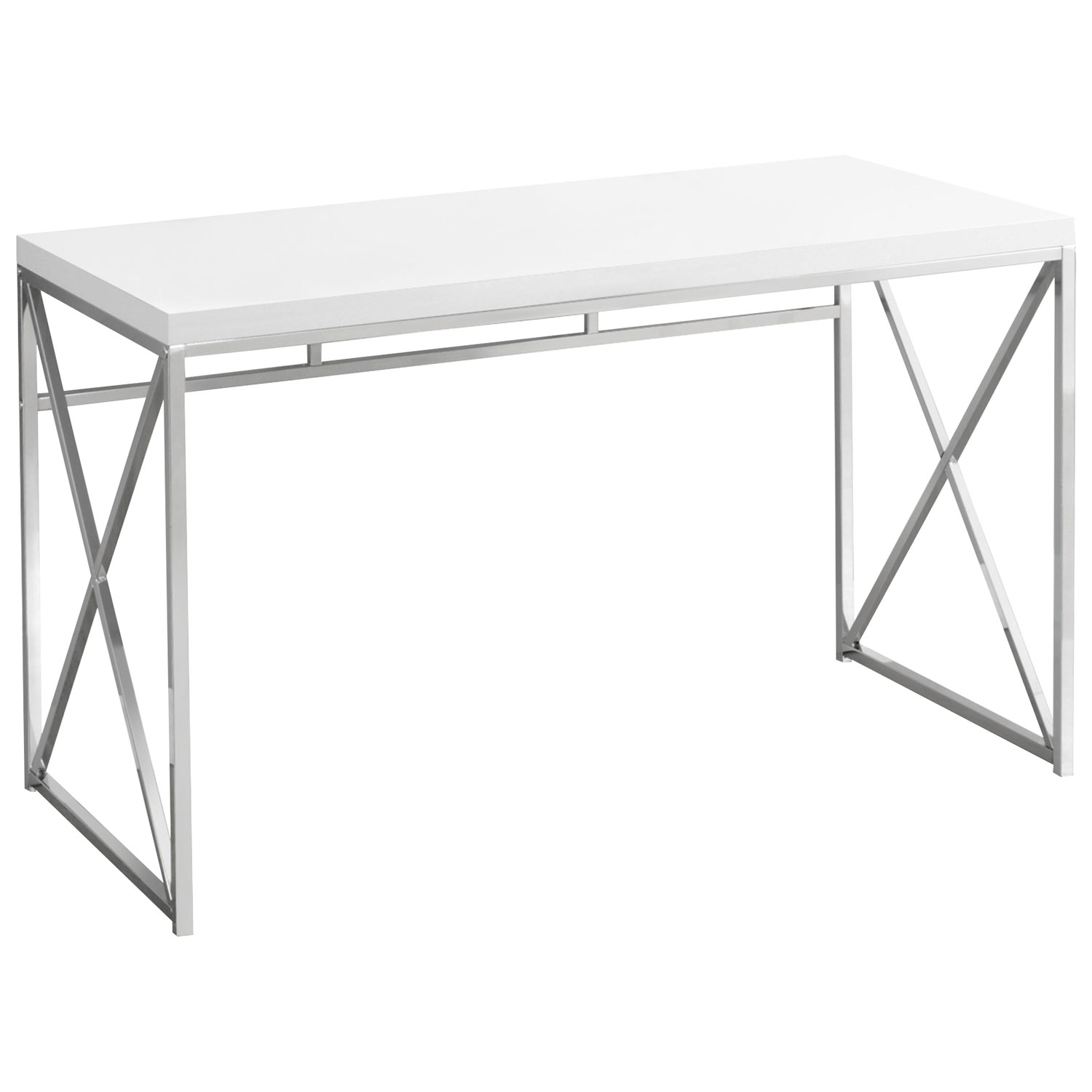 Bureau d'ordinateur contemporain - Blanc lustré