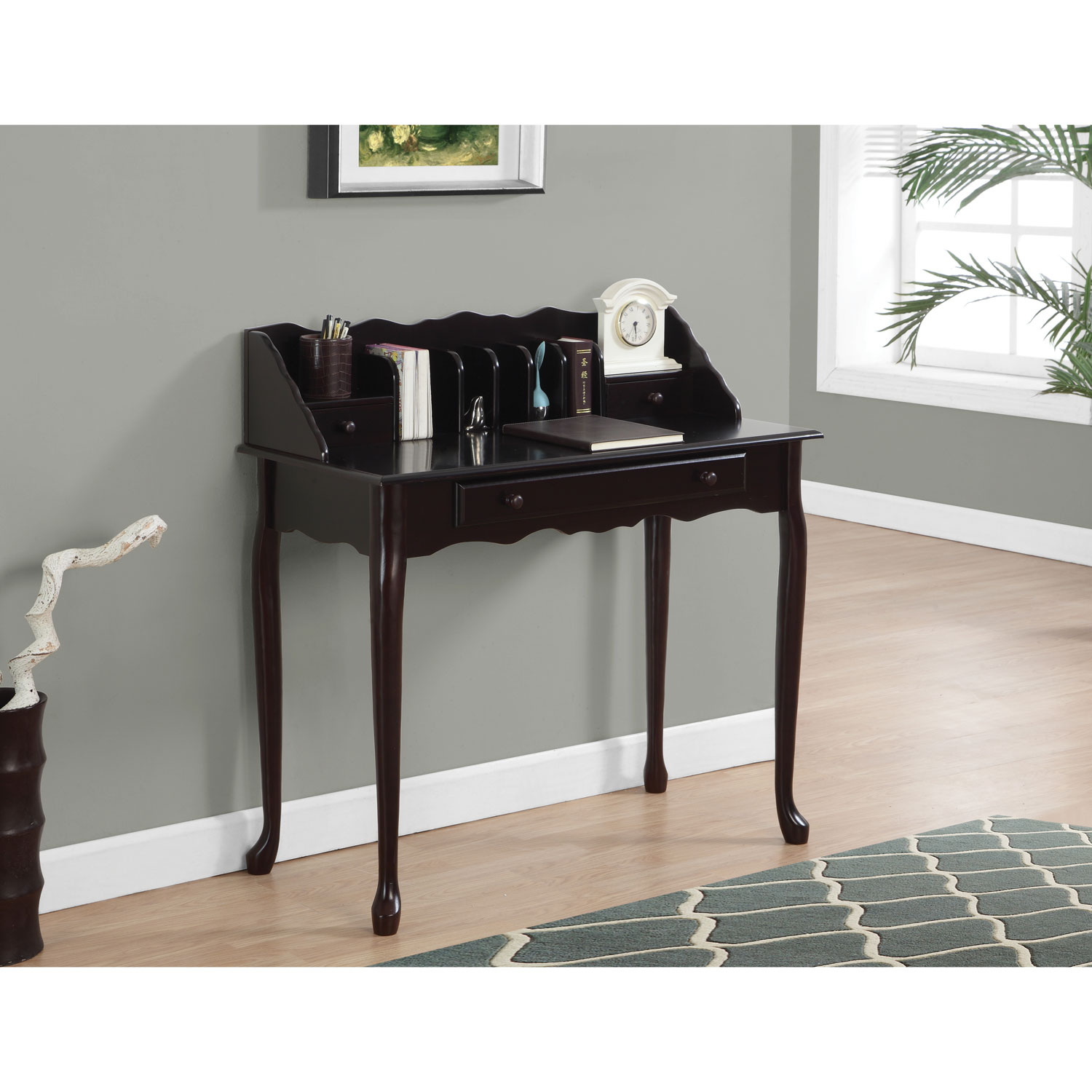 Traditional Writing Desk - Dark Cherry