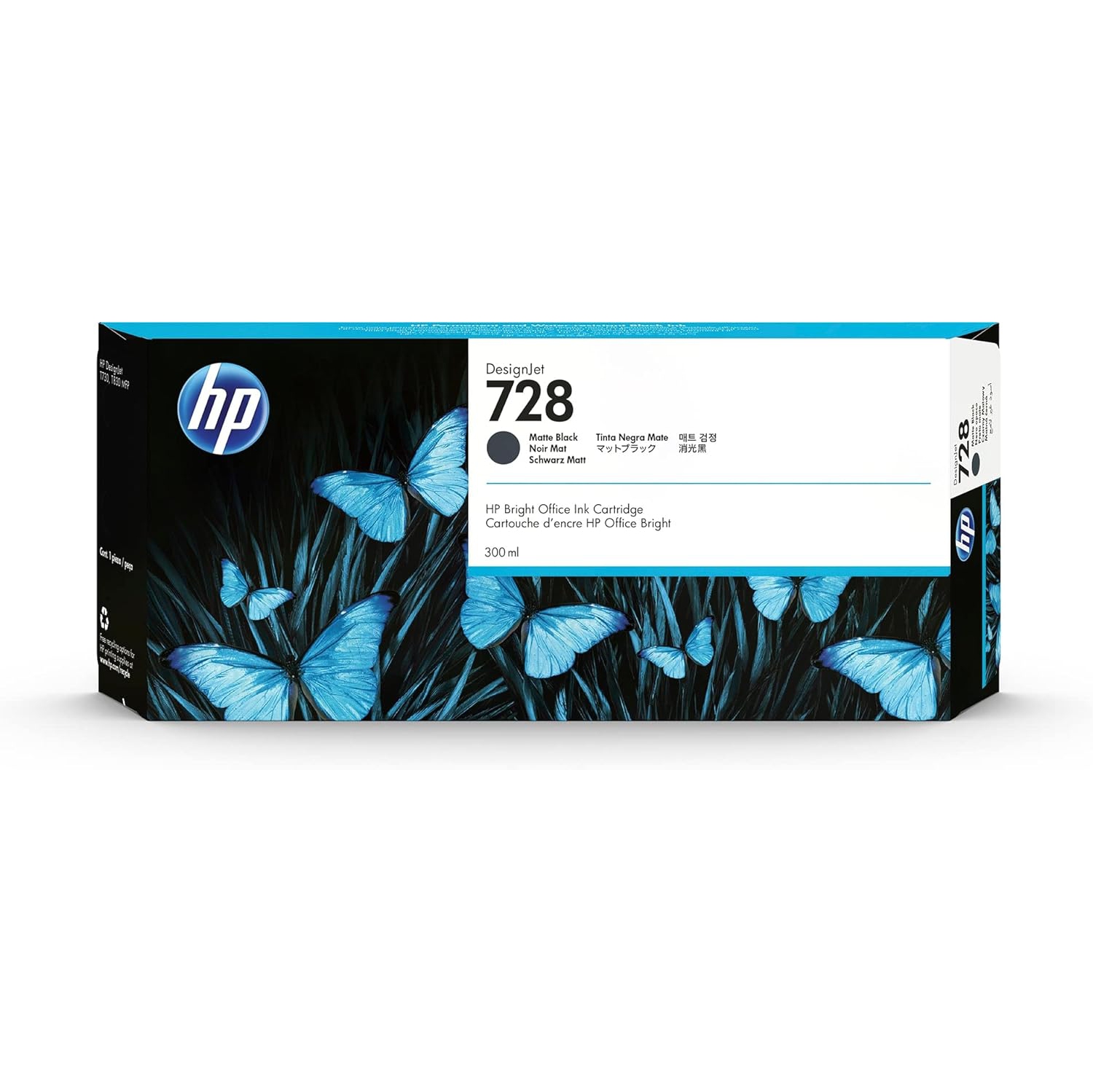 HP 728 300-ML MATTE BLACK INK CRTG
